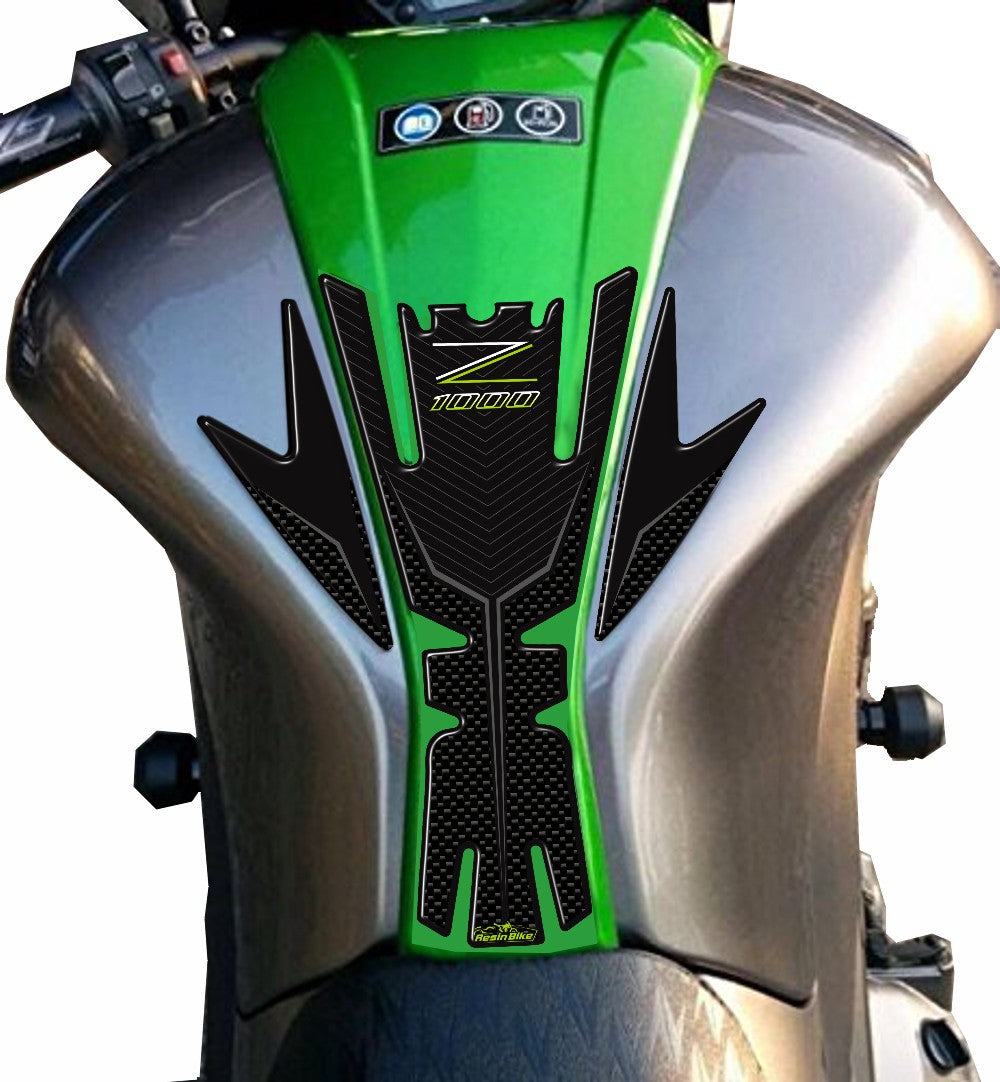Resin Bike 3D Motorcycle Stickers - Tank Pad | Kawasaki Z 1000 2014>2020 - Pyramid Motorcycle Accessories