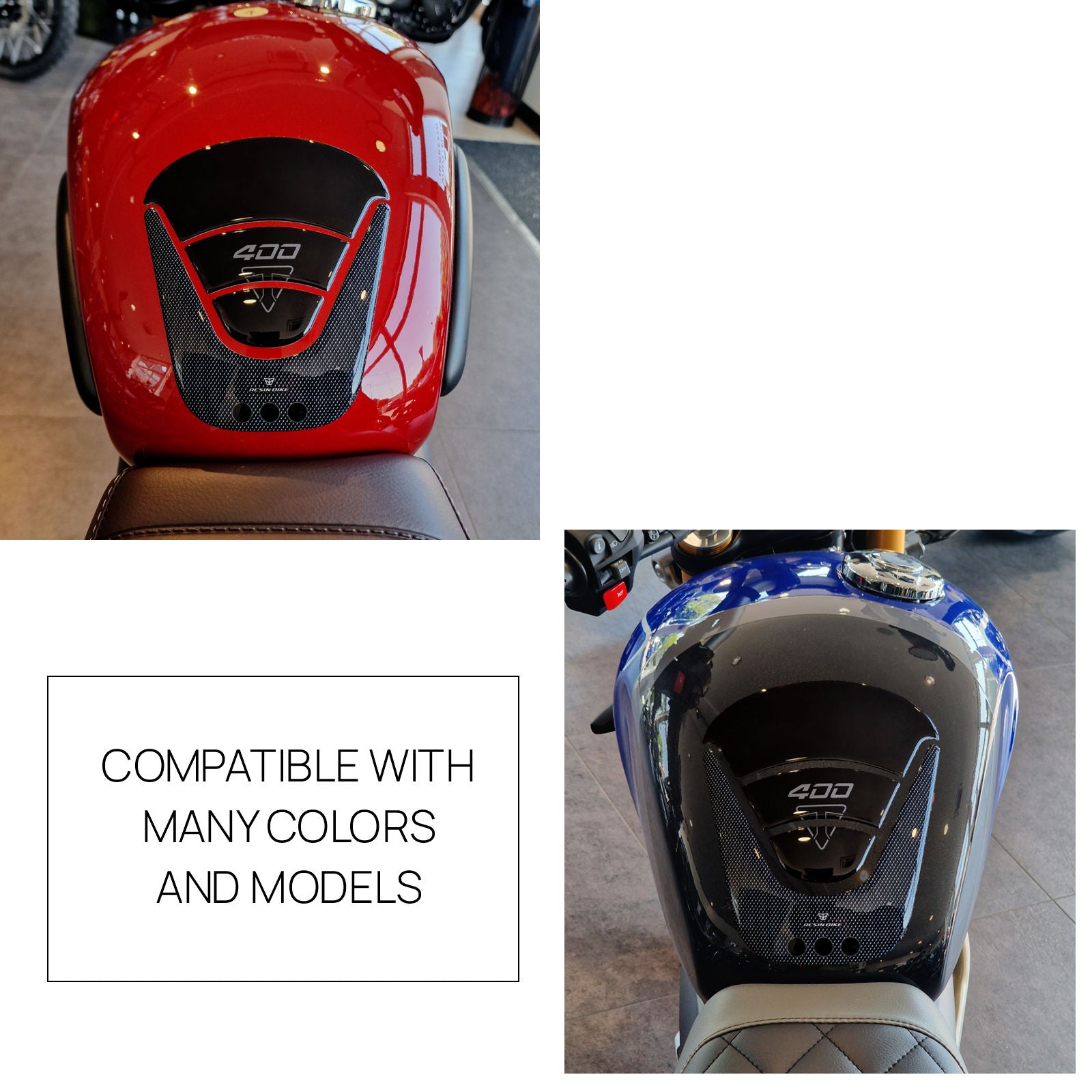 Resin Bike 3D Motorcycle Stickers - Tank Pad | Triumph Scrambler 400 X / Speed 400 2024>2025 - Pyramid Motorcycle Accessories