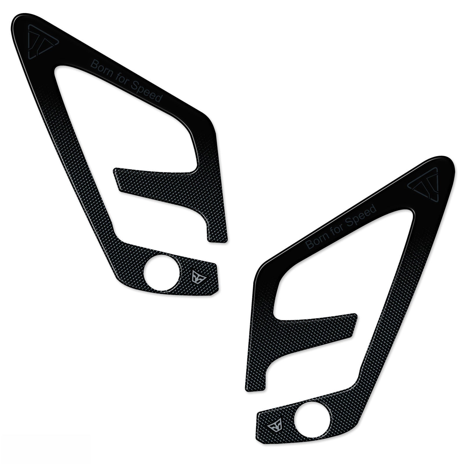 Resin Bike 3D Motorcycle Stickers - Heel Pads | Triumph Scrambler 400 X / Speed 400 2024>2025 - Pyramid Motorcycle Accessories