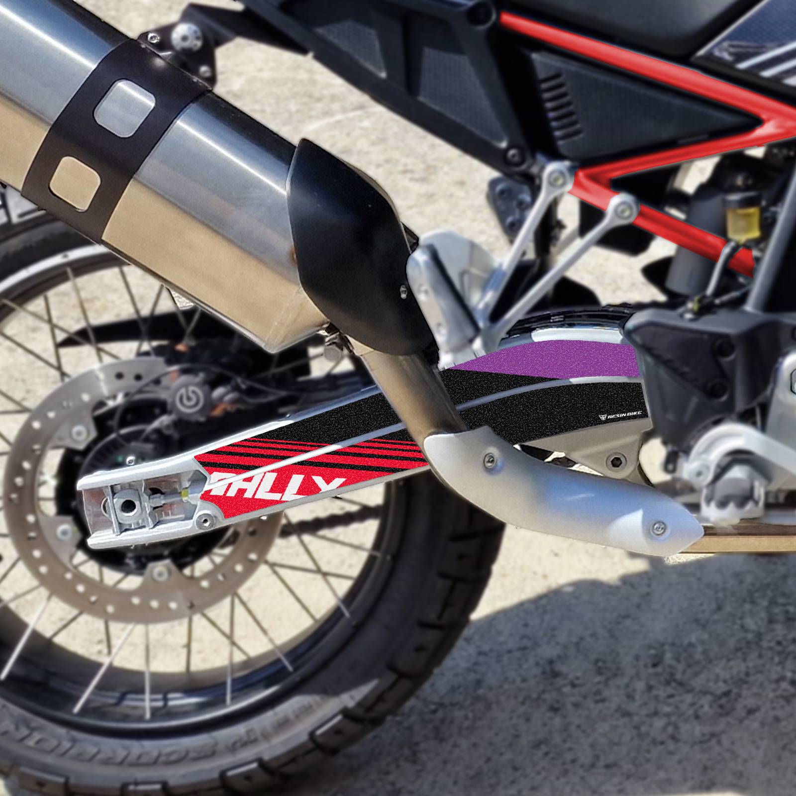 Resin Bike Crystal Motorcycle Protection Stickers - Swingarm| Aprilia Tuareg Rally 660 2025>2026 - Pyramid Motorcycle Accessories