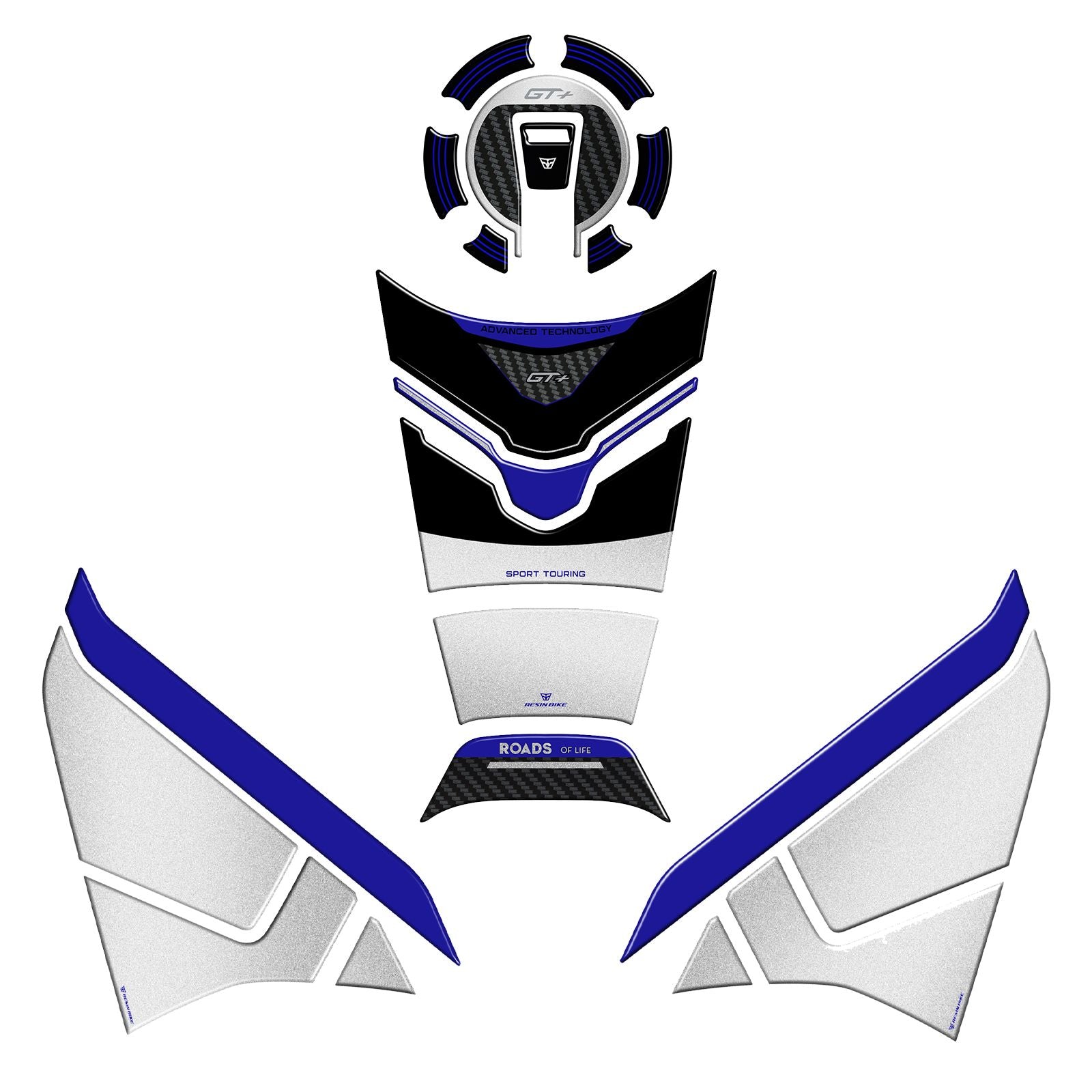 Resin Bike 3D Motorcycle Stickers - Basic Kit | Yamaha Tracer 9 GT+ 2023>2024 RB-1000783800001 - Pyramid Motorcycle Accessories