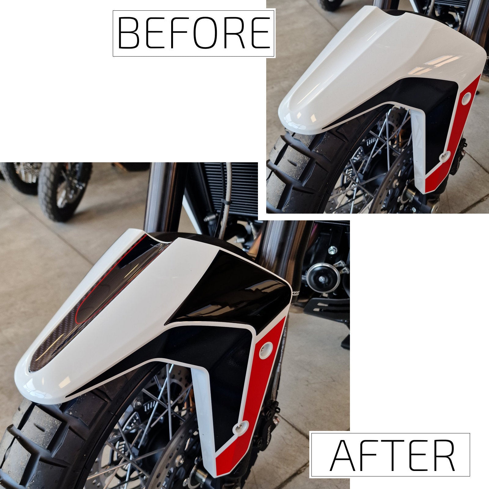 Resin Bike 3D Motorcycle Stickers - Front Fender | Moto Guzzi X-Cape 700 2025>2026 - Pyramid Motorcycle Accessories