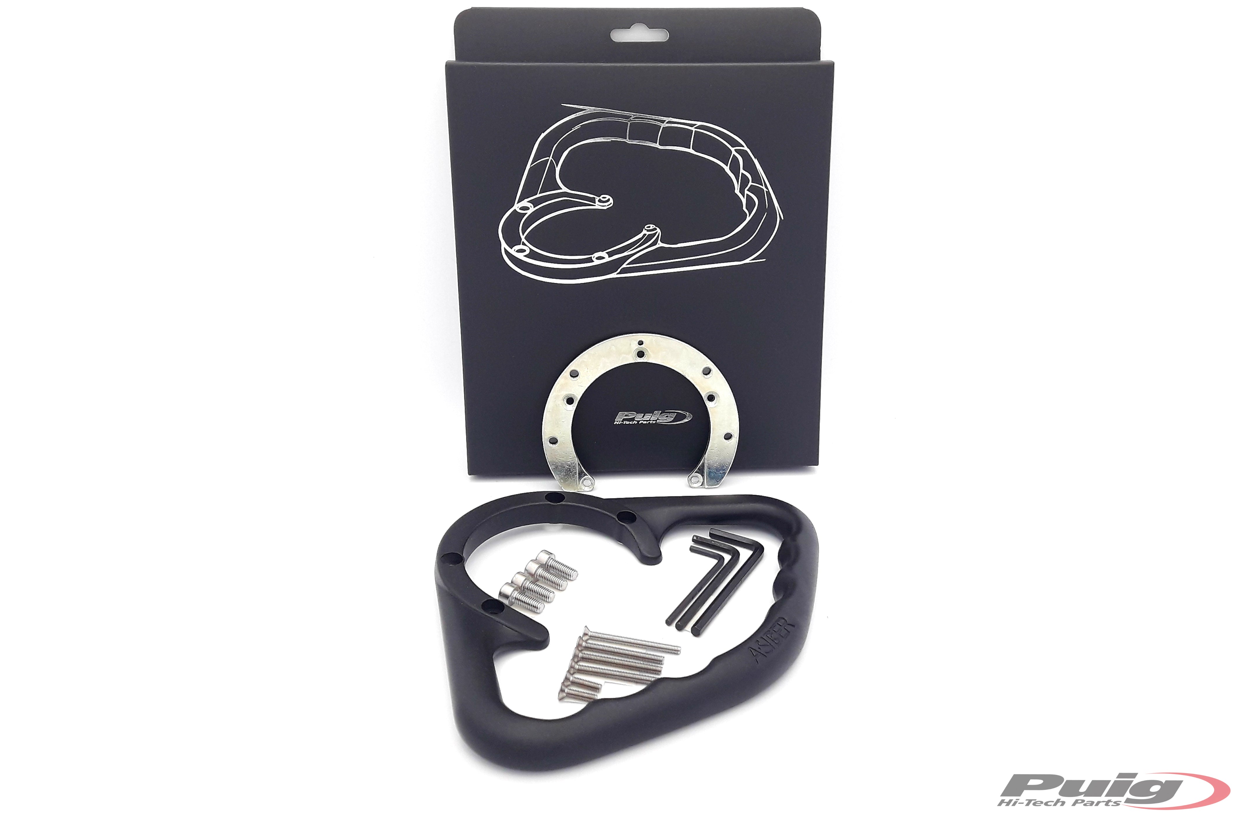 Puig Tank Grab Holder | Black | Various Honda Models - Pyramid Motorcycle Accessories