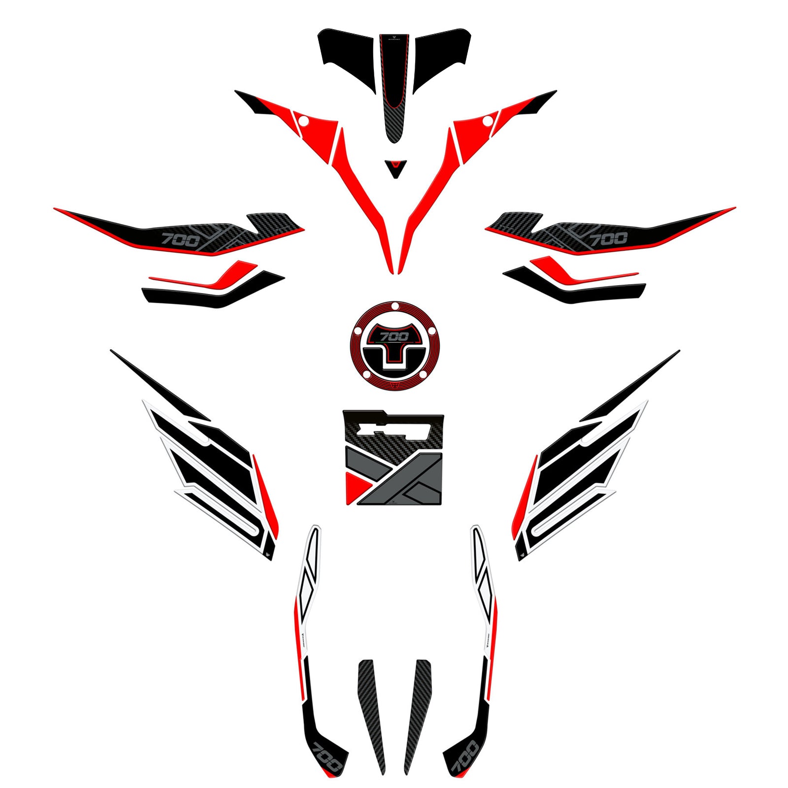 Resin Bike 3D Motorcycle Stickers - Full Kit | Moto Morini X-Cape 700 2025>2026 - Pyramid Motorcycle Accessories