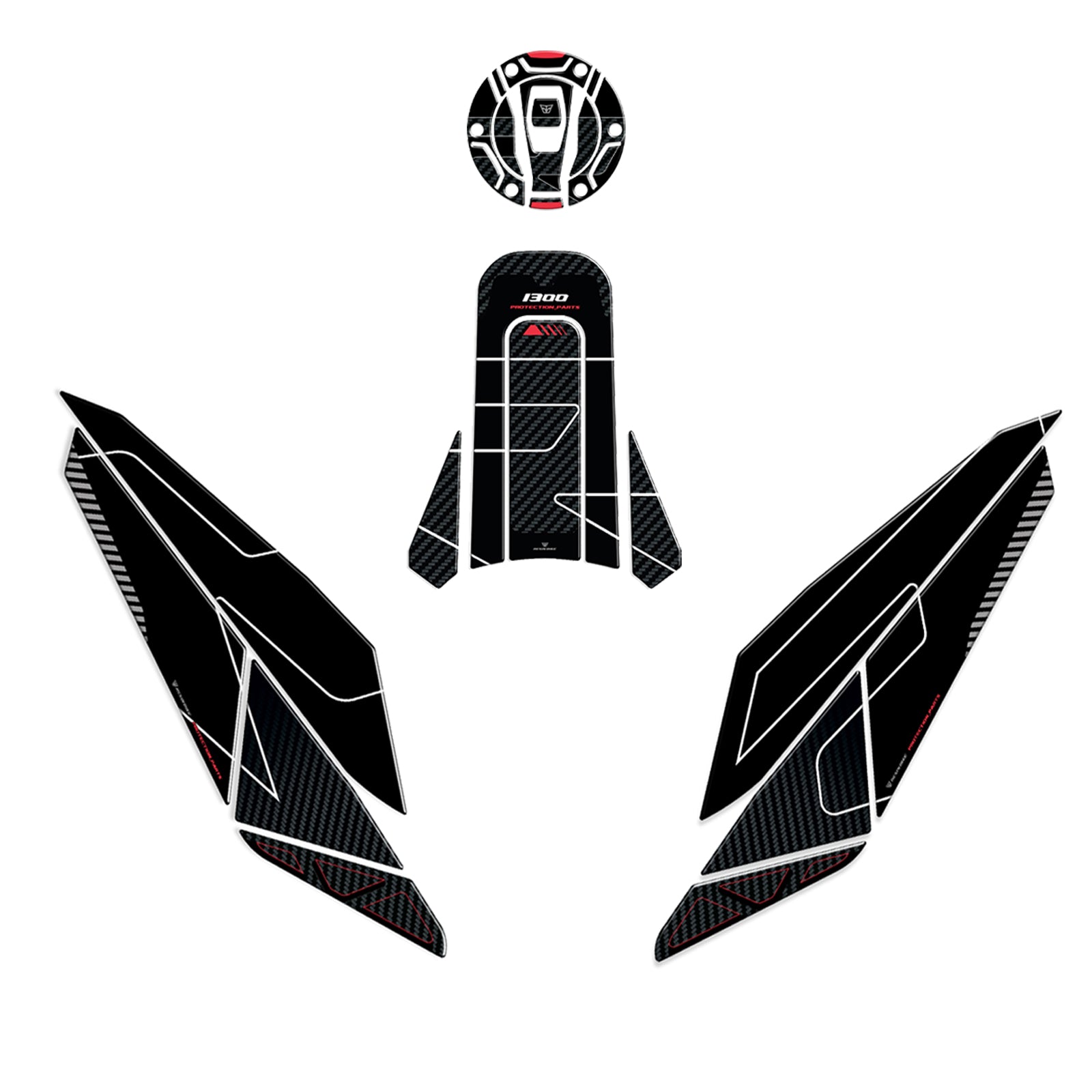Resin Bike 3D Motorcycle Stickers - Basic Kit | BMWR R 1300 R 2025>2026 - Pyramid Motorcycle Accessories