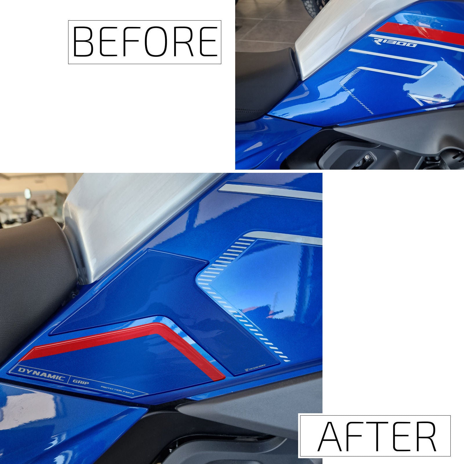Resin Bike 3D Motorcycle Stickers - Tank Sides | BMW R 1300 RT 2025>Current - Pyramid Motorcycle Accessories