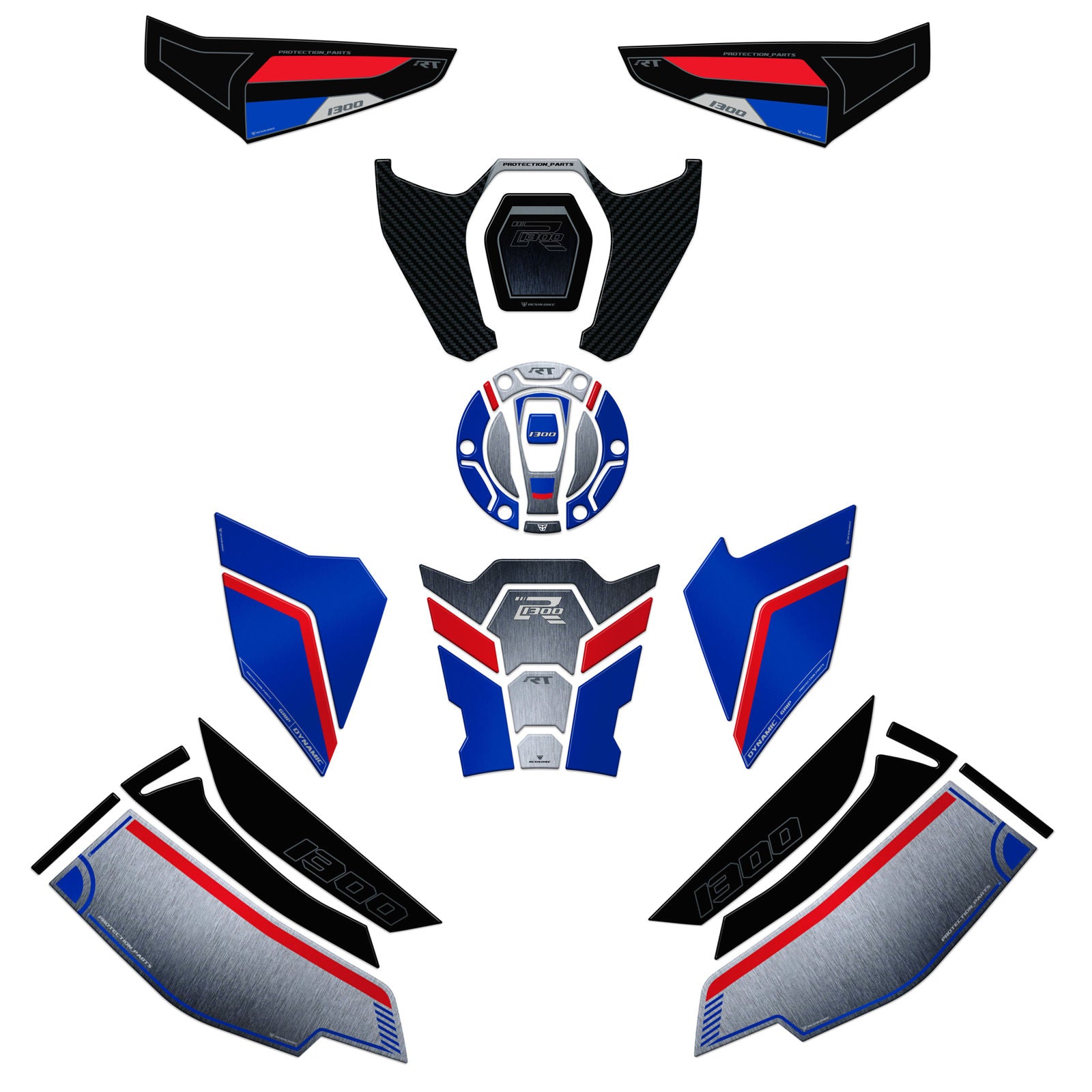 Resin Bike 3D Motorcycle Stickers - Full Kit | BMW R 1300 RT 2025>2026 RB-1000789800005 - Pyramid Motorcycle Accessories