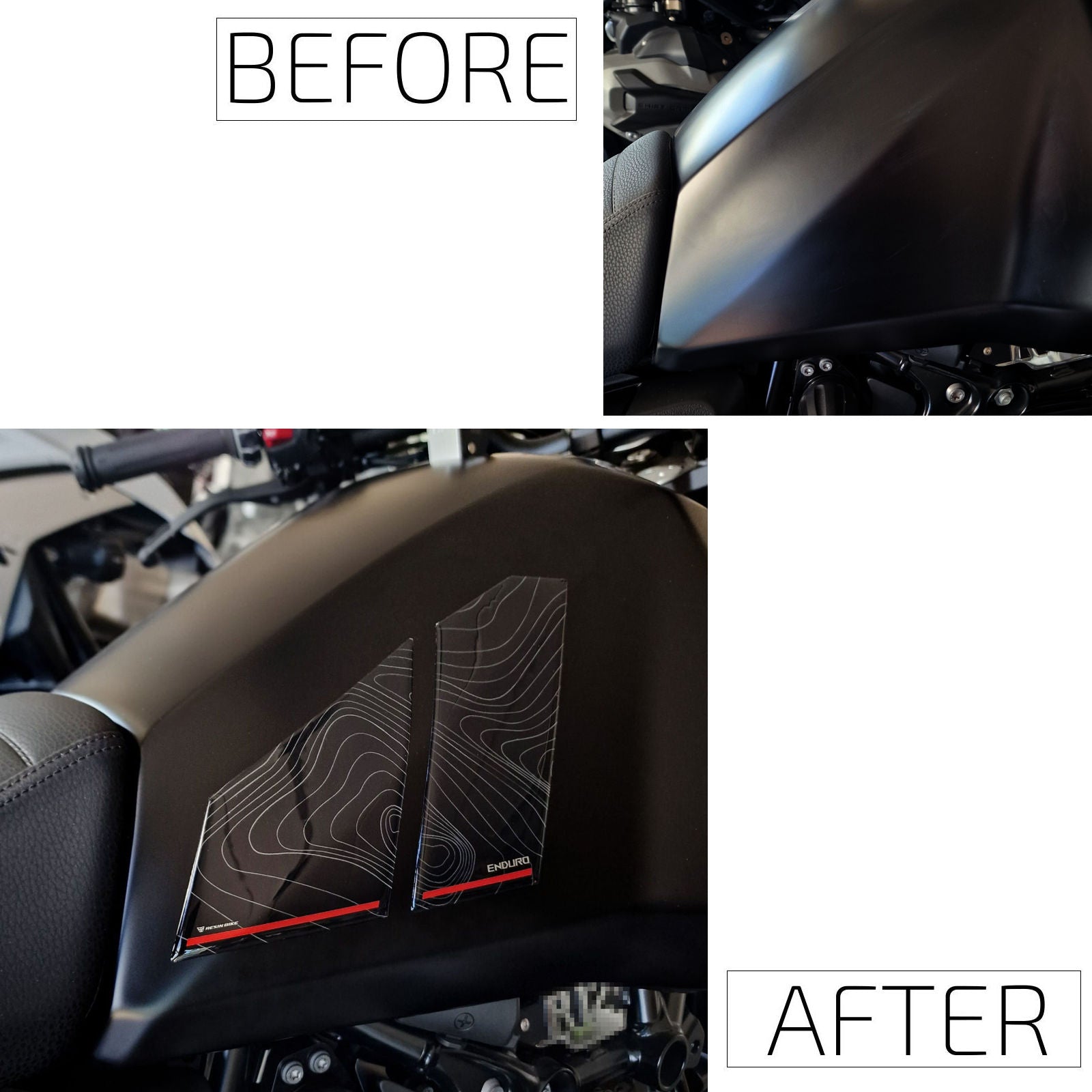 Resin Bike 3D Motorcycle Stickers - Tank Sides | BMW R 12 G/S 2025>2026 - Pyramid Motorcycle Accessories