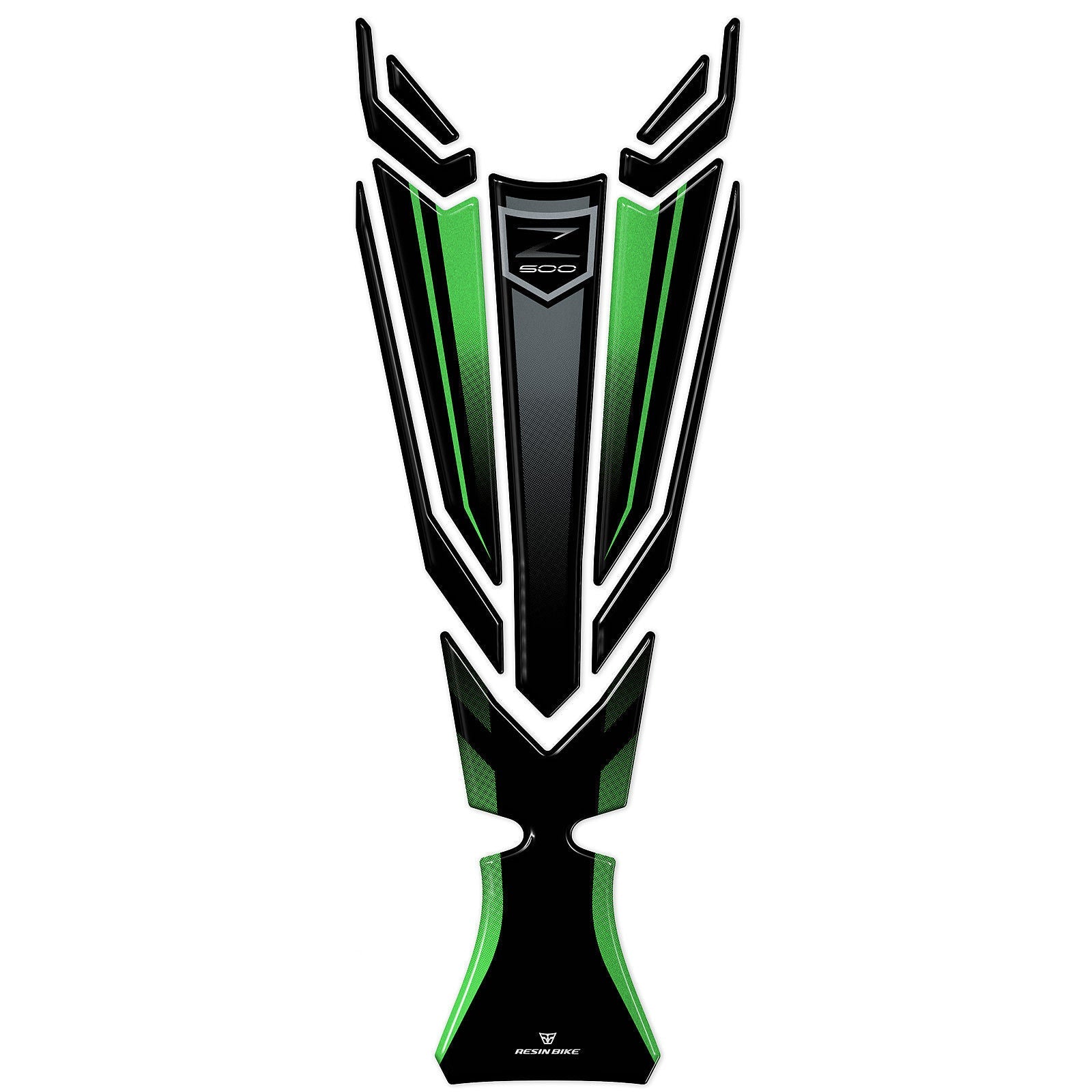 Resin Bike 3D Motorcycle Stickers - Tank Pad | Kawasaki Z 500 2024>2026 - Pyramid Motorcycle Accessories