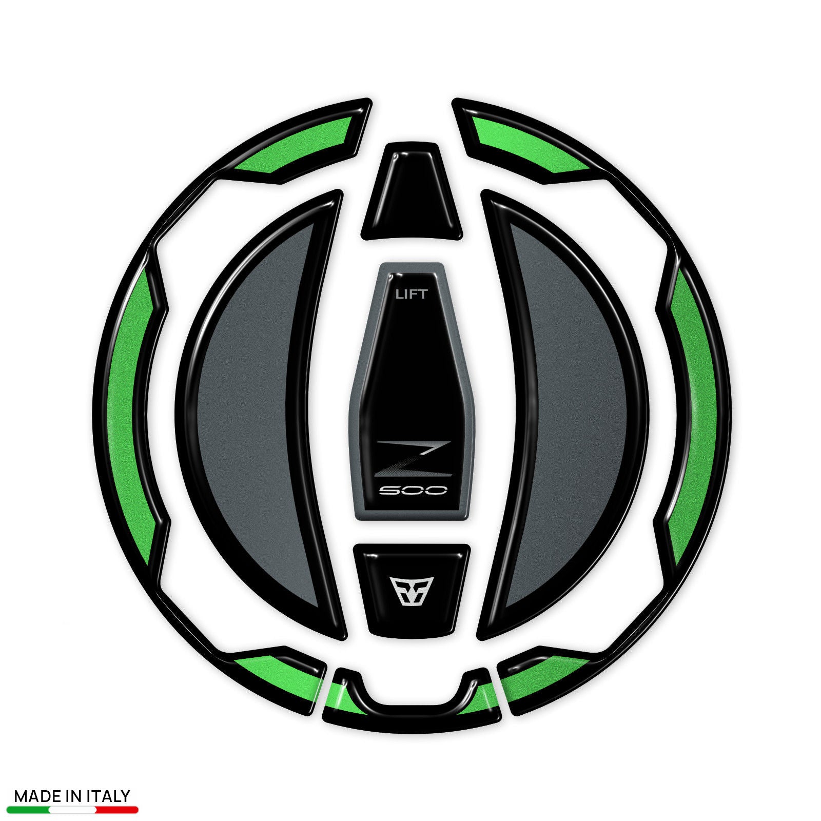Resin Bike 3D Motorcycle Stickers - Fuel Cap | Kawasaki Z 500 2024>2026 - Pyramid Motorcycle Accessories