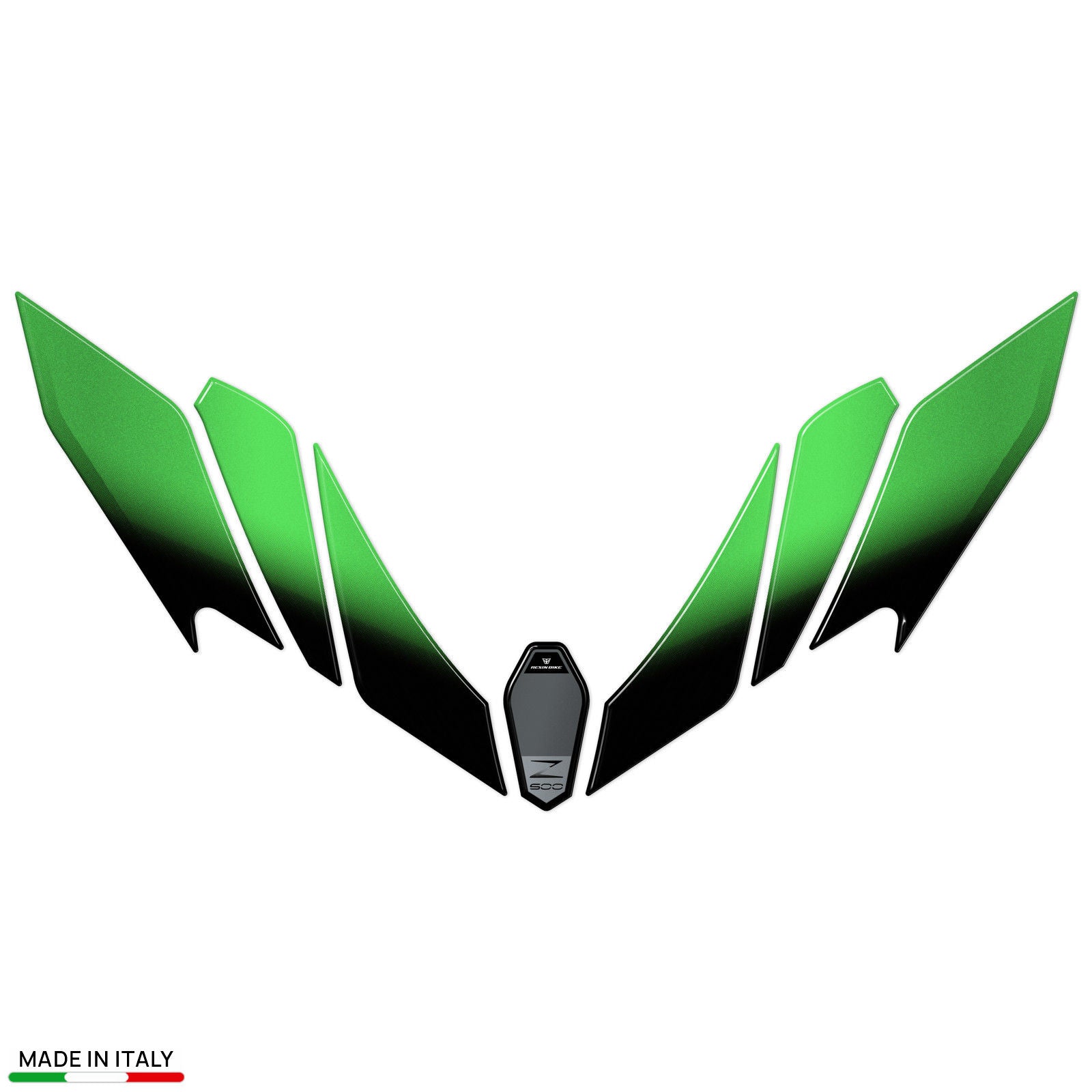 Resin Bike 3D Motorcycle Stickers - Front Fender | Kawasaki Z 500 2024>2026 - Pyramid Motorcycle Accessories