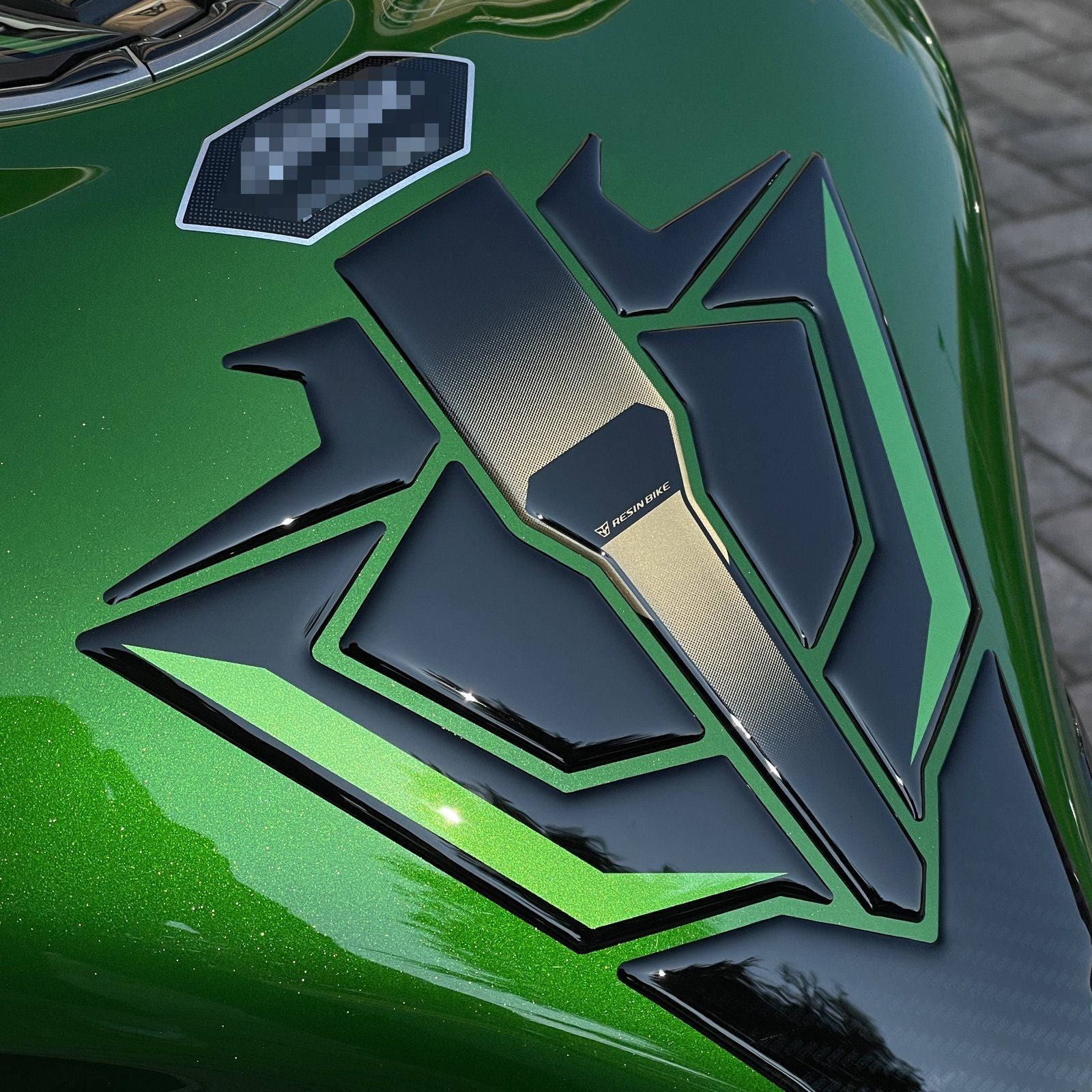 Resin Bike 3D Motorcycle Stickers - Tank Pad | Kawasaki Ninja 1100 SX SE 2025>Current - Pyramid Motorcycle Accessories