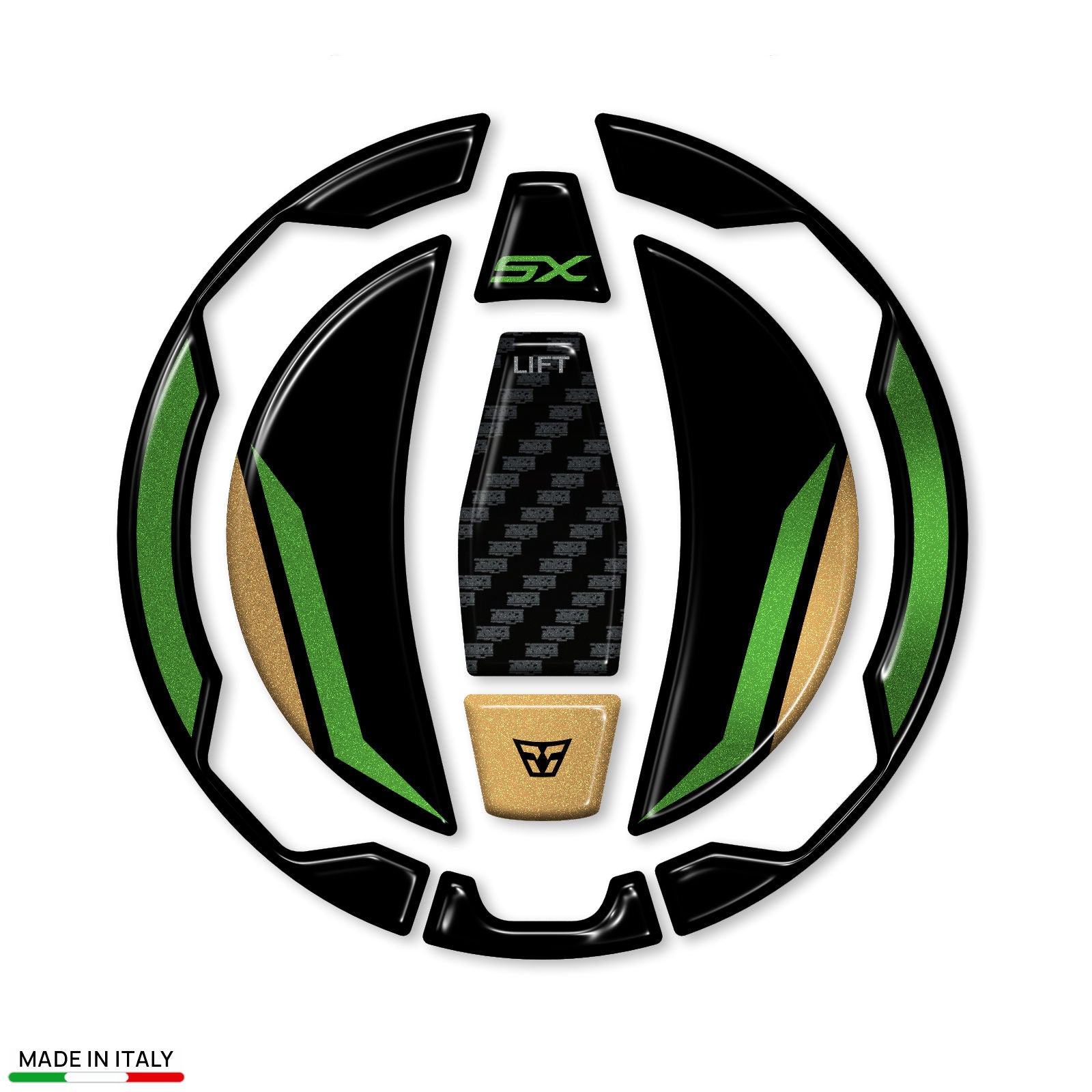 Resin Bike 3D Motorcycle Stickers - Fuel Cap | Kawasaki Ninja 1100 SX SE 2025>Current - Pyramid Motorcycle Accessories