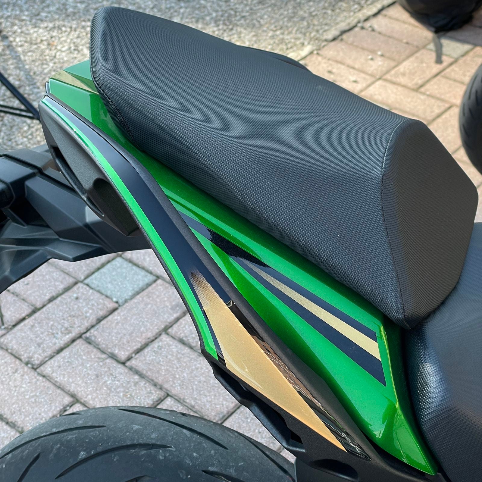 Resin Bike 3D Motorcycle Stickers - Passenger Handles | Kawasaki Ninja 1100 SX SE 2025>Current - Pyramid Motorcycle Accessories