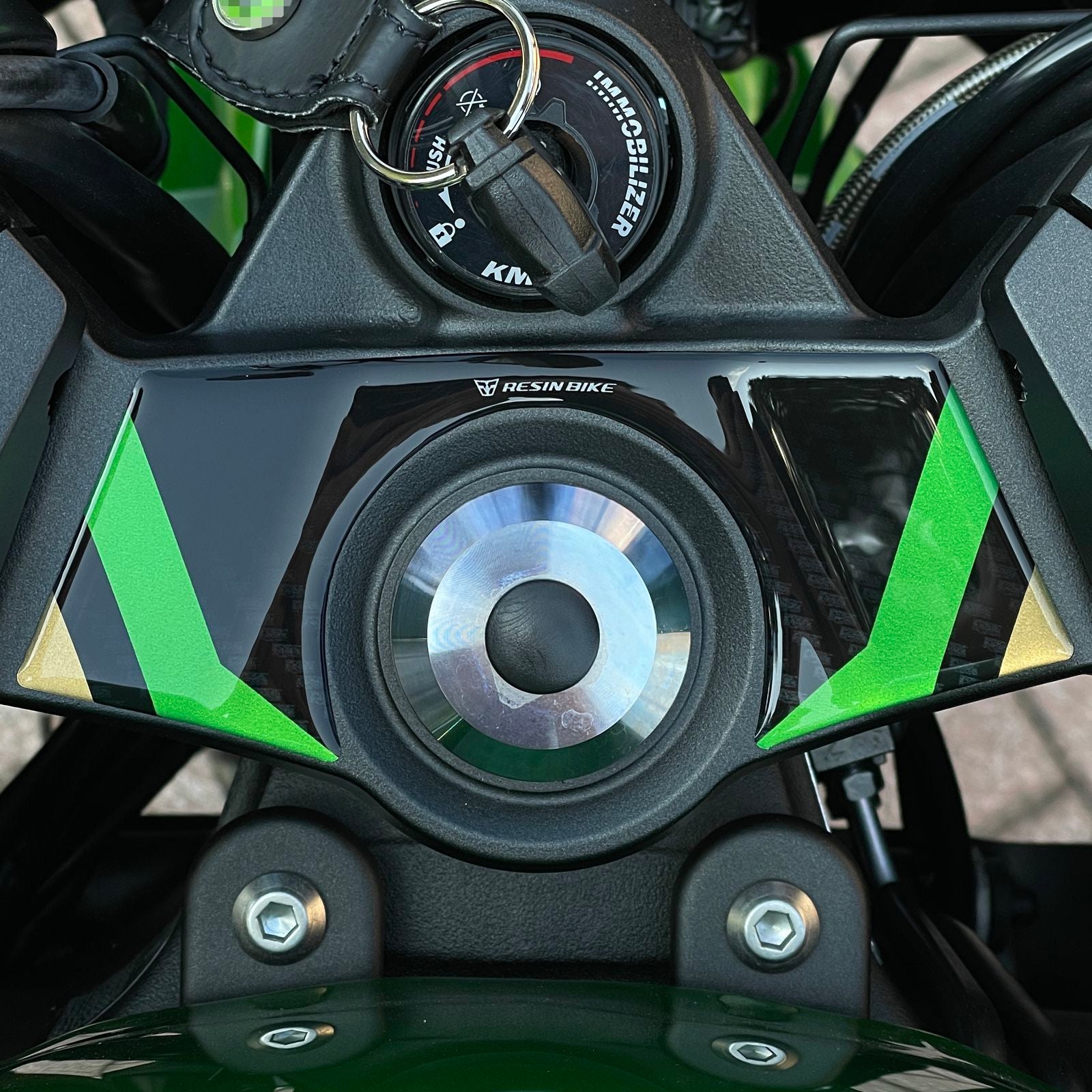 Resin Bike 3D Motorcycle Stickers - Top Yoke | Kawasaki Ninja 1100 SX SE 2025>Current - Pyramid Motorcycle Accessories