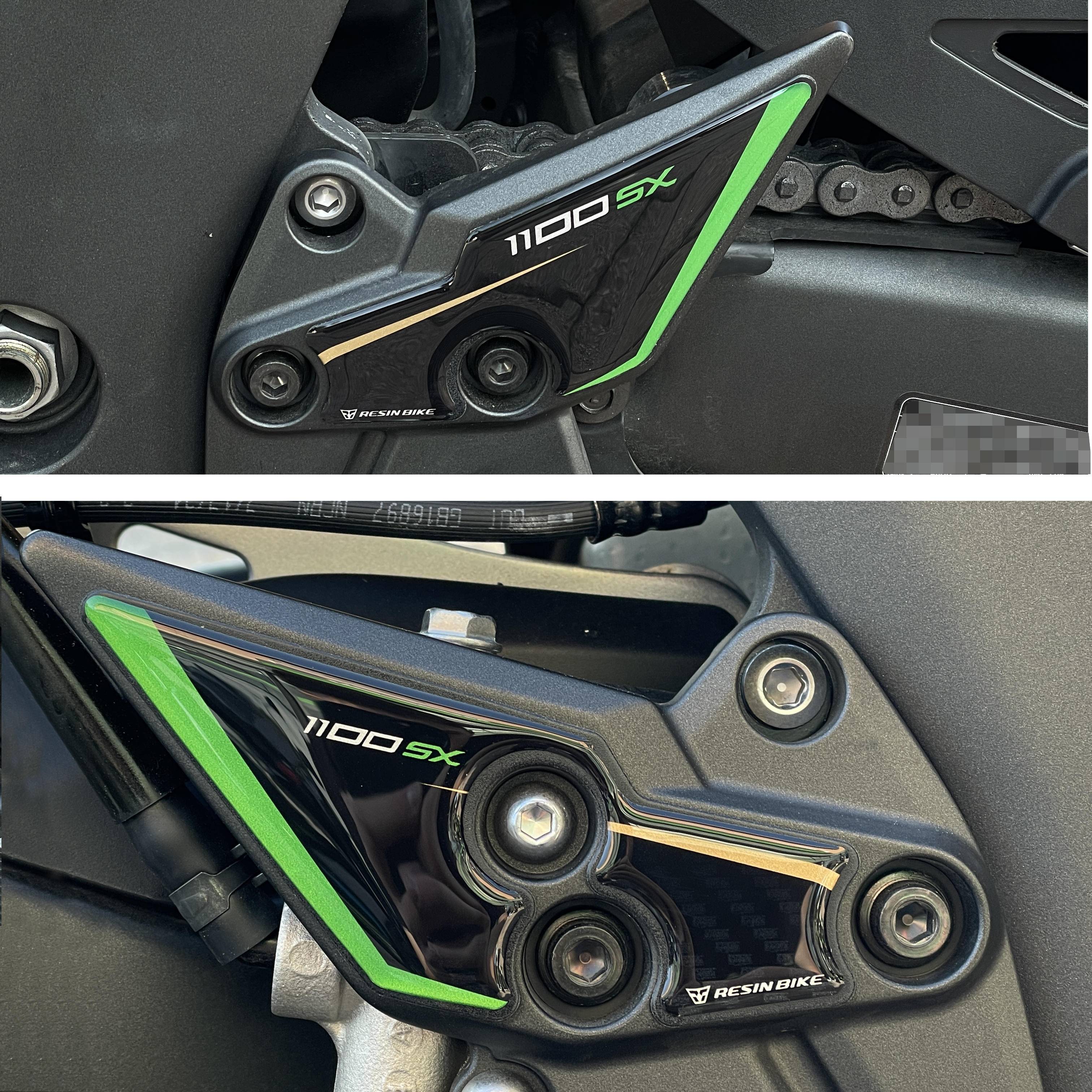 Resin Bike 3D Motorcycle Stickers - Full Kit | Kawasaki Ninja 1100 SX SE 2025>Current - Pyramid Motorcycle Accessories