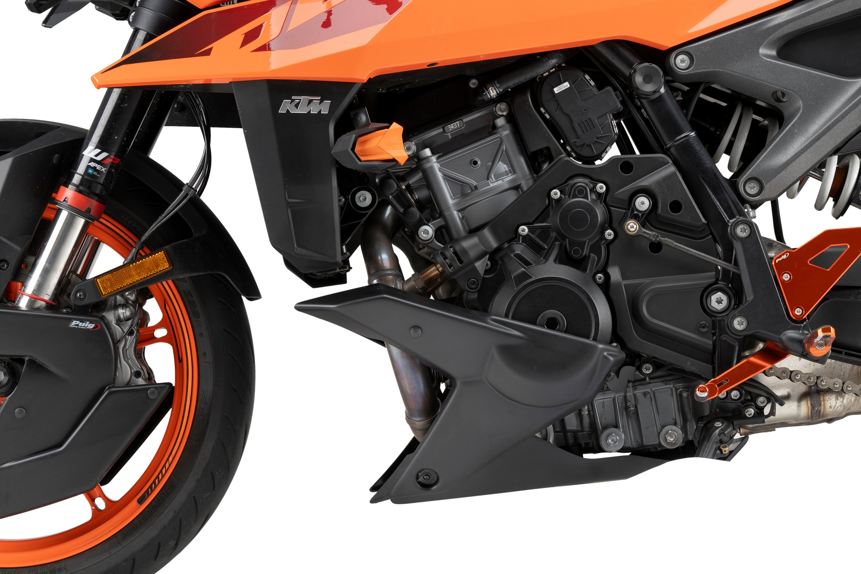 Puig Belly Pan | Matte Black | KTM 990 Duke/R 2024>Current - Pyramid Motorcycle Accessories