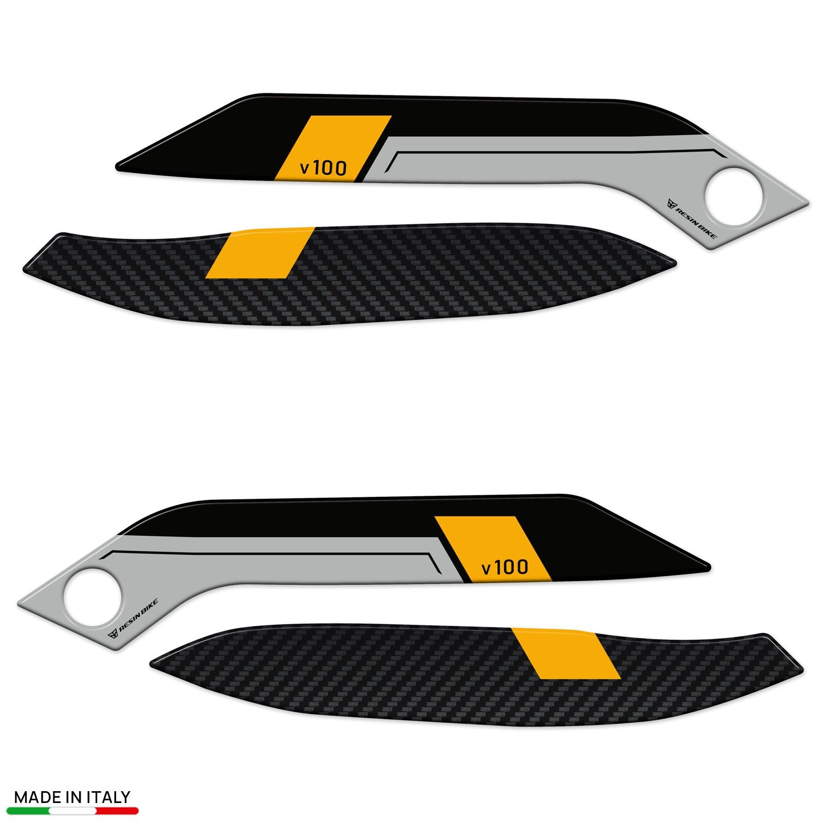 Resin Bike 3D Motorcycle Stickers - Handguards | Moto Guzzi Stelvio 2024>2026 - Pyramid Motorcycle Accessories