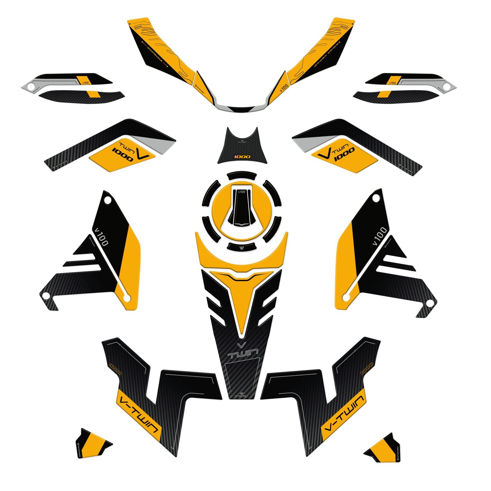 Resin Bike 3D Motorcycle Stickers - Full Kit | Moto Guzzi Stelvio 2024>2026 - Pyramid Motorcycle Accessories