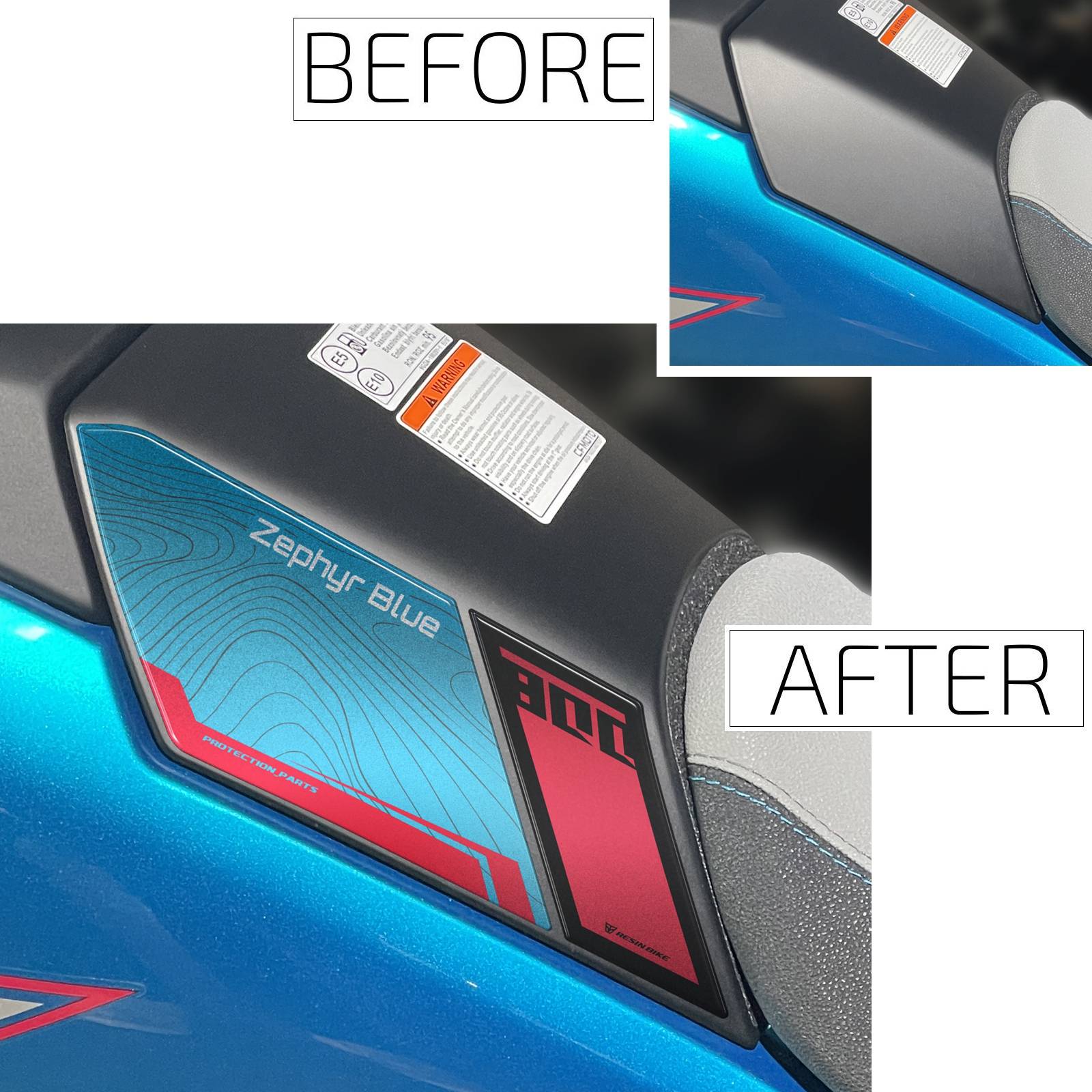 Resin Bike 3D Motorcycle Stickers - Tank Pad | CFMoto 800MT-X 2025>2026 RB-1000798100004 - Pyramid Motorcycle Accessories