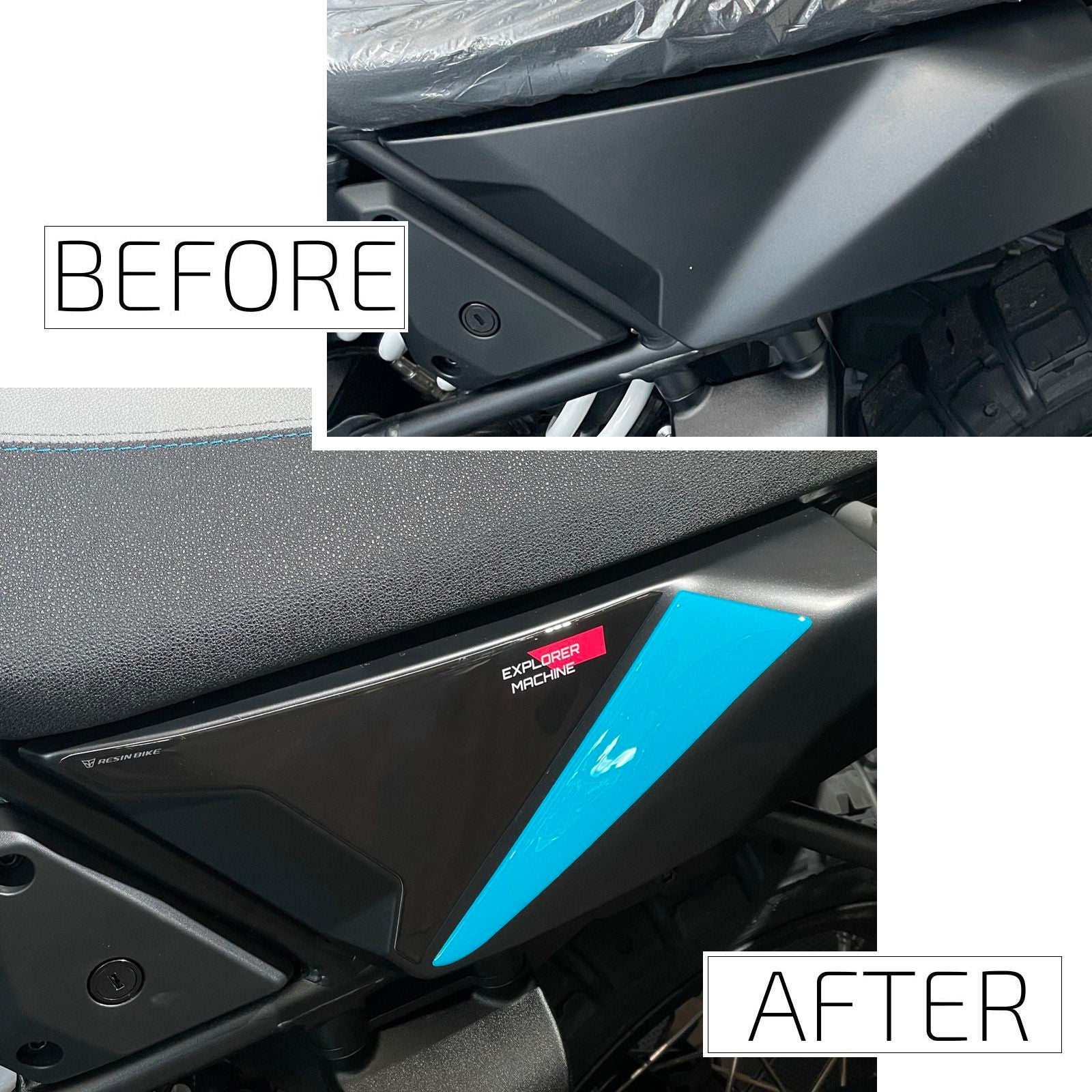 Resin Bike 3D Motorcycle Stickers - Side Panels | CFMoto 800MT-X 2025>2026 RB-1000798400005 - Pyramid Motorcycle Accessories