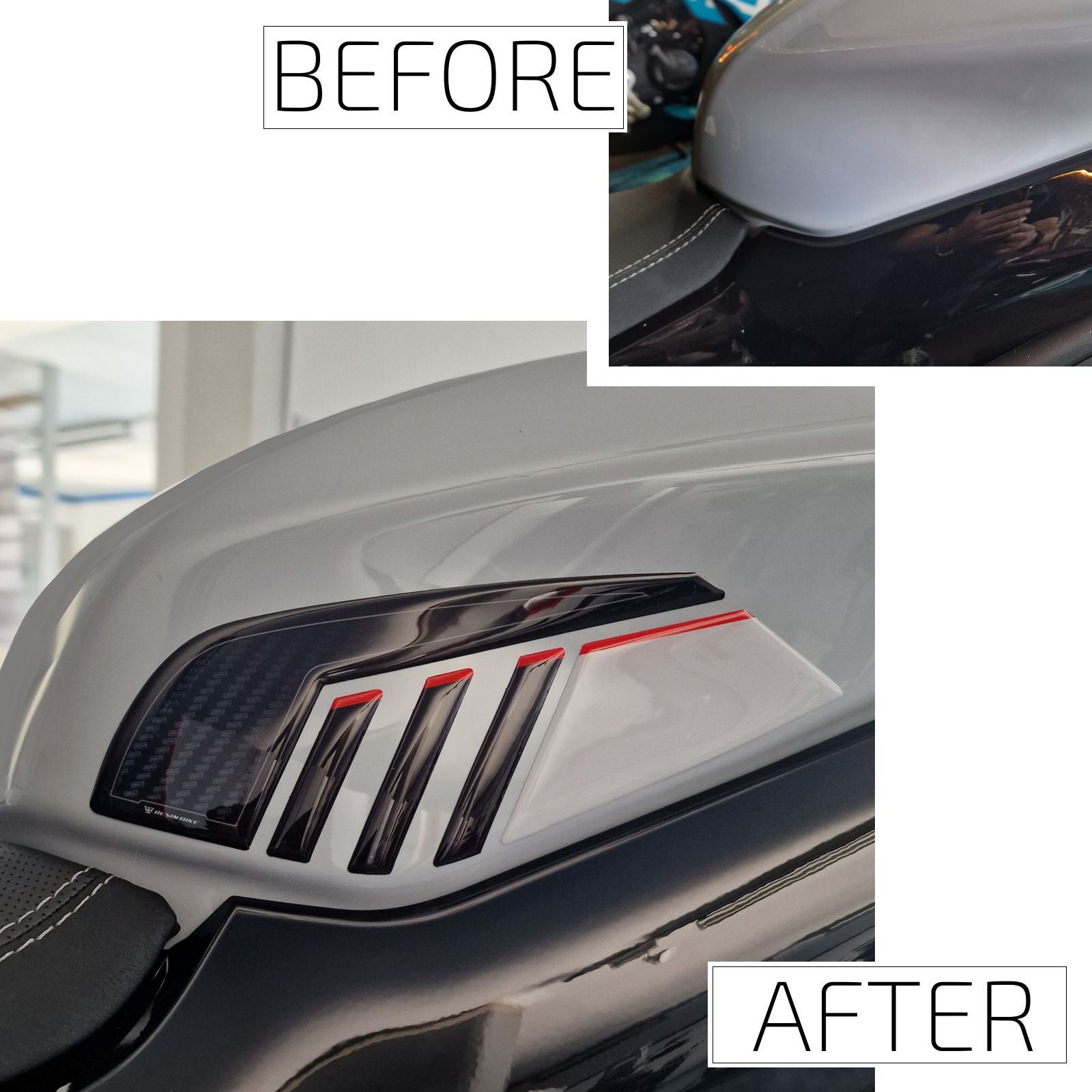 Resin Bike 3D Motorcycle Stickers - Tank Sides | CFMoto 675SR-R 2025>2026 - Pyramid Motorcycle Accessories