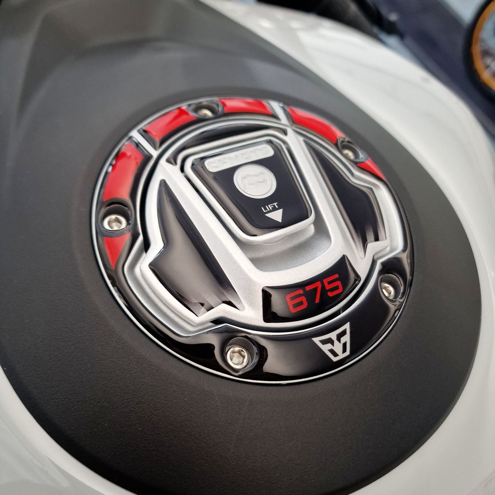 Resin Bike 3D Motorcycle Stickers - Fuel Cap | CFMoto 675SR-R 2025>2026 - Pyramid Motorcycle Accessories