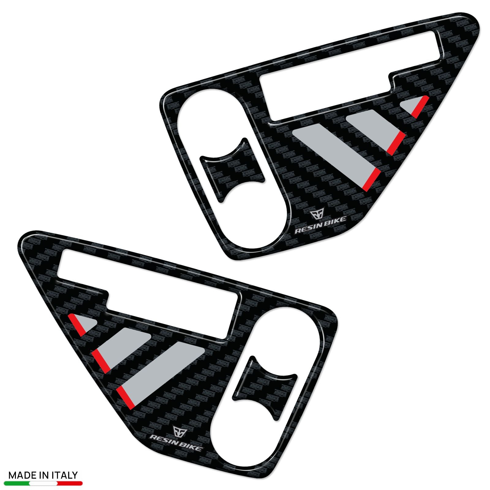 Resin Bike 3D Motorcycle Stickers - Heel Pads | CFMoto 675SR-R 2025>2026 - Pyramid Motorcycle Accessories