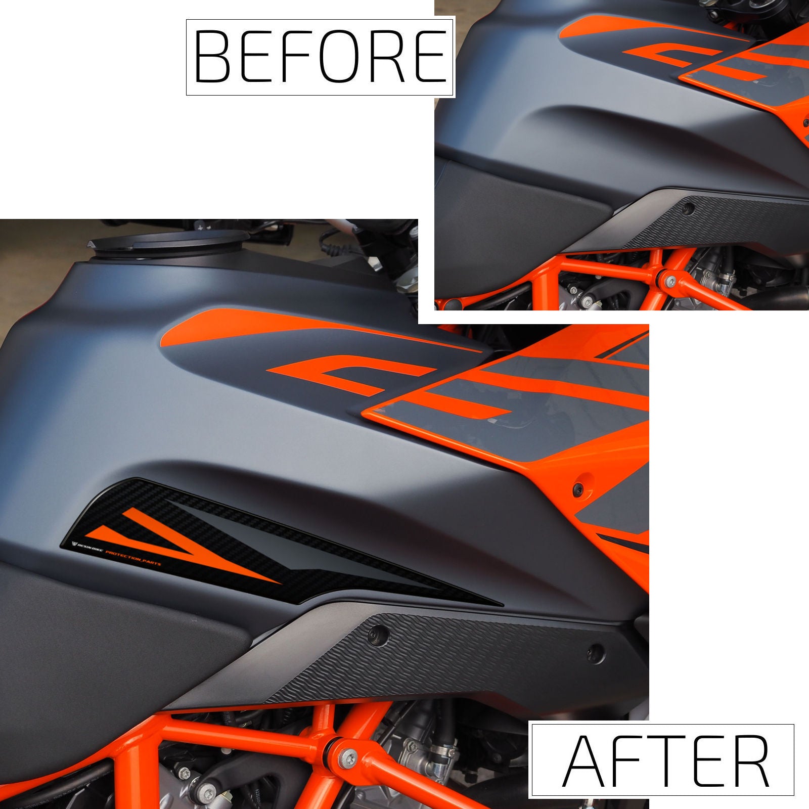 Resin Bike 3D Motorcycle Stickers - Tank Sides | KTM Super Duke 1290 GT 2019>2024 - Pyramid Motorcycle Accessories
