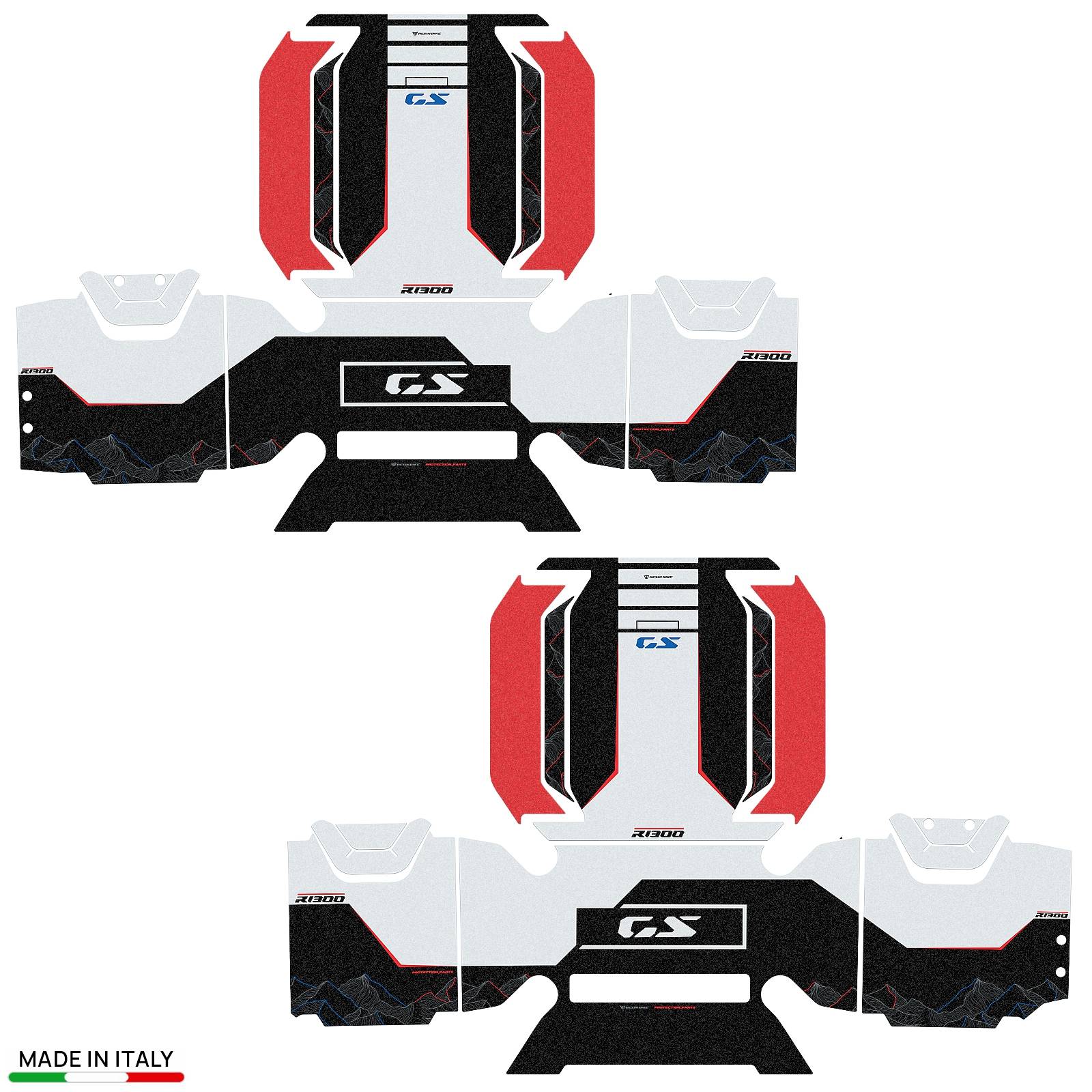 Resin Bike Crystal Motorcycle Protection Stickers - Panniers | BMW R 1300 GS Adventure 2025>2026 RB-1000801100007 - Pyramid Motorcycle Accessories