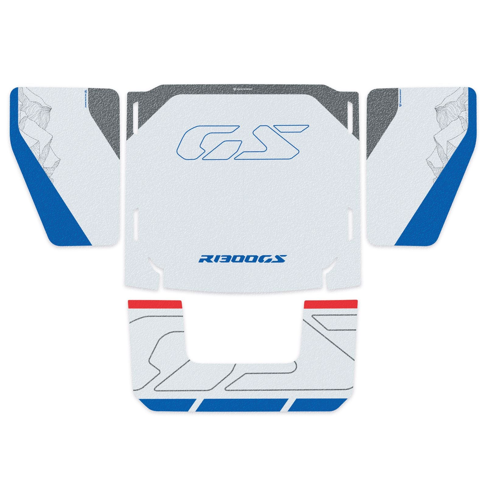 Resin Bike Crystal Motorcycle Protection Stickers - Panniers | BMW R 1300 GS 2023>2026 RB-1000803500003 - Pyramid Motorcycle Accessories