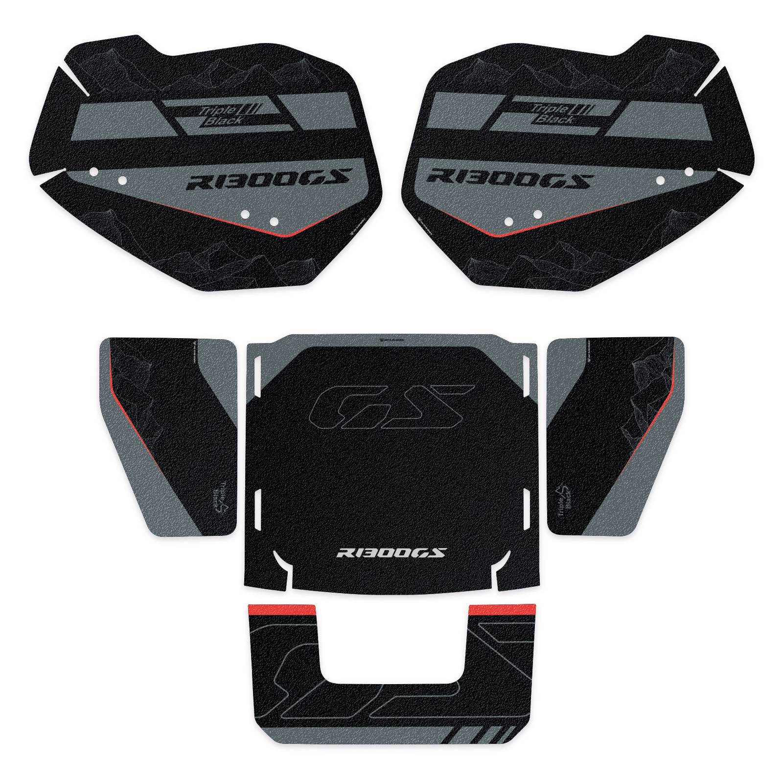 Resin Bike Crystal Motorcycle Protection Stickers - Panniers | BMW R 1300 GS 2023>2026 RB-1000803700007 - Pyramid Motorcycle Accessories