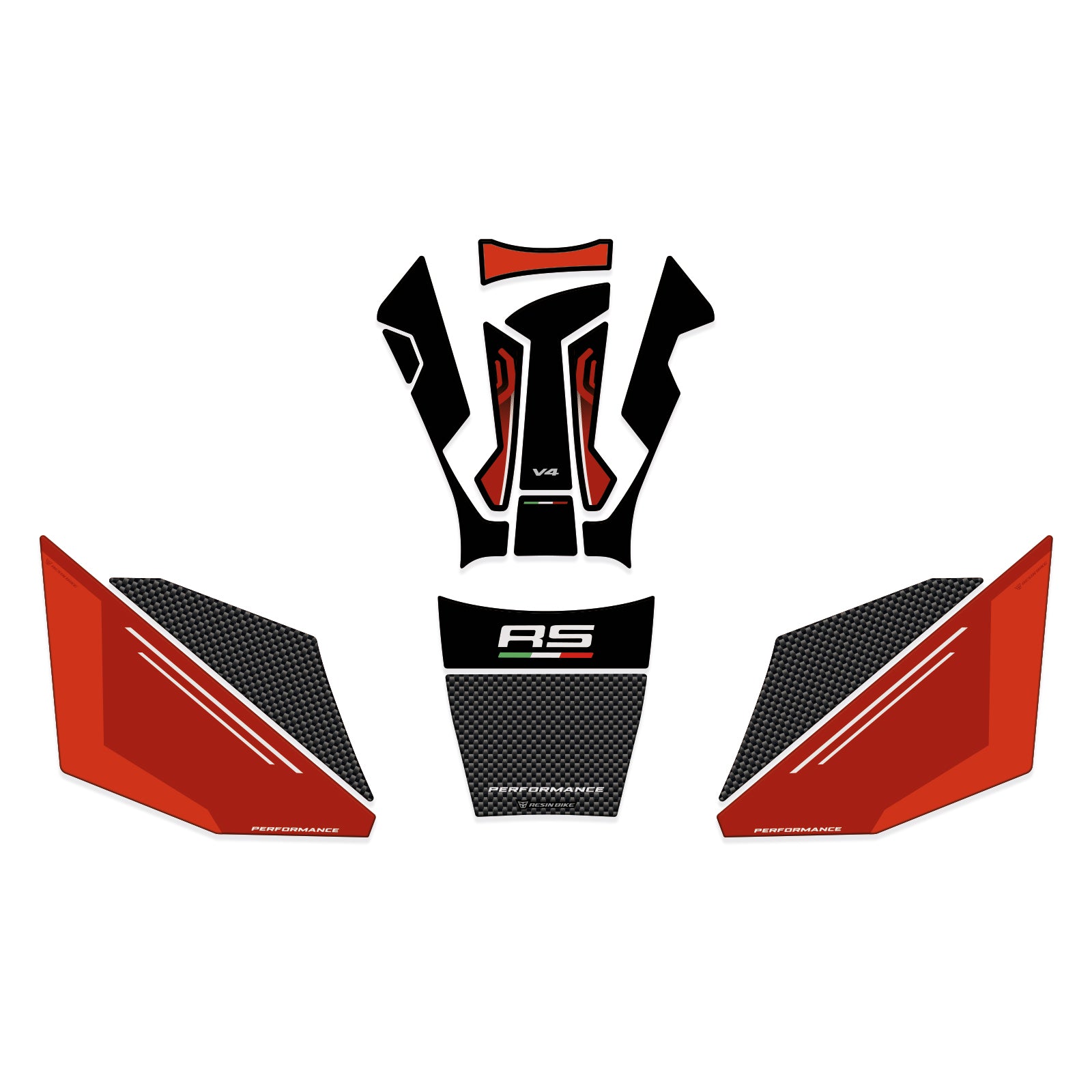 Resin Bike Crystal Motorcycle Protection Stickers - Basic Kit | Ducati Multistrada V4 RS 2024>2025 - Pyramid Motorcycle Accessories