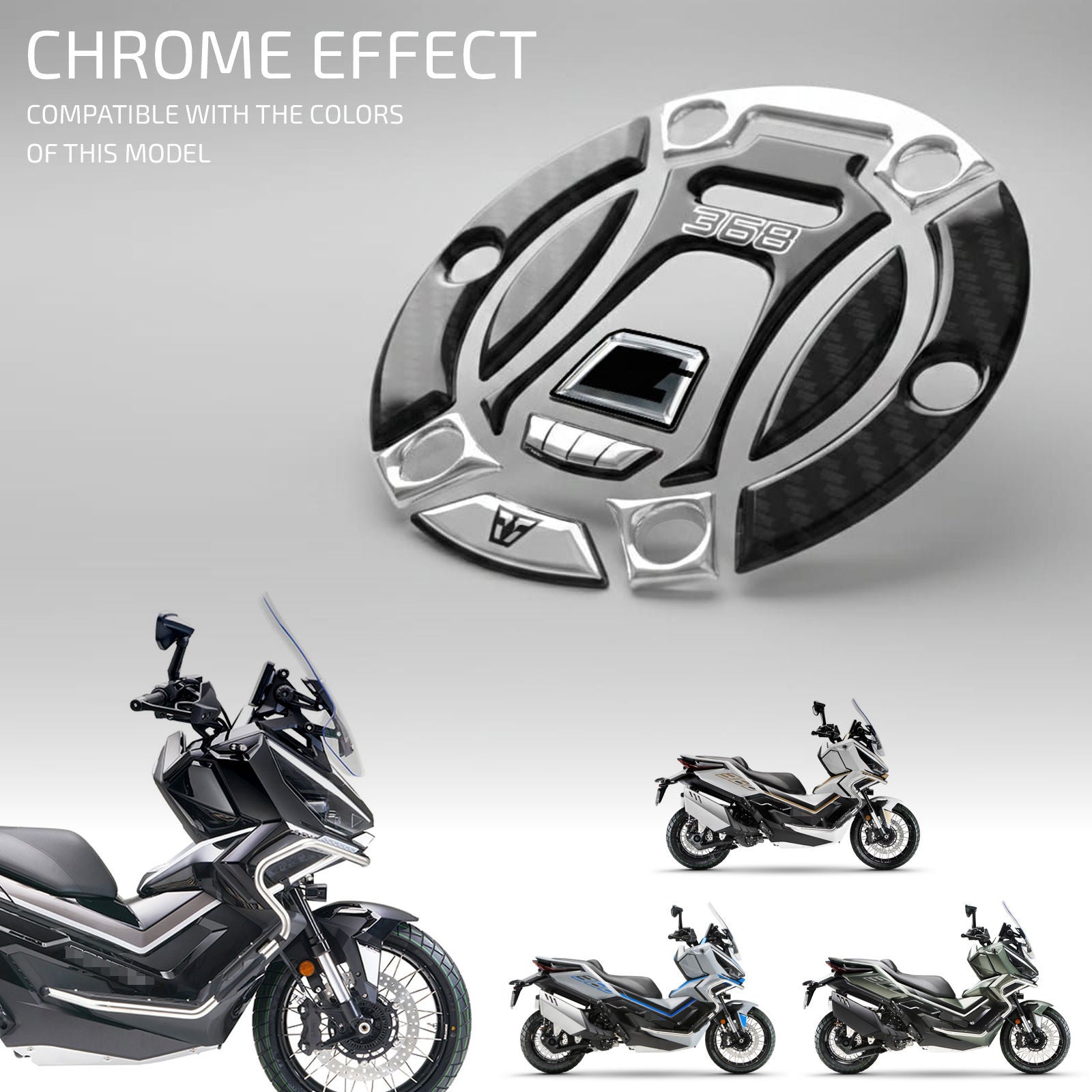 Resin Bike 3D Motorcycle Stickers - Fuel Cap | Zontes ZT368T-G 2024>2026 - Pyramid Motorcycle Accessories
