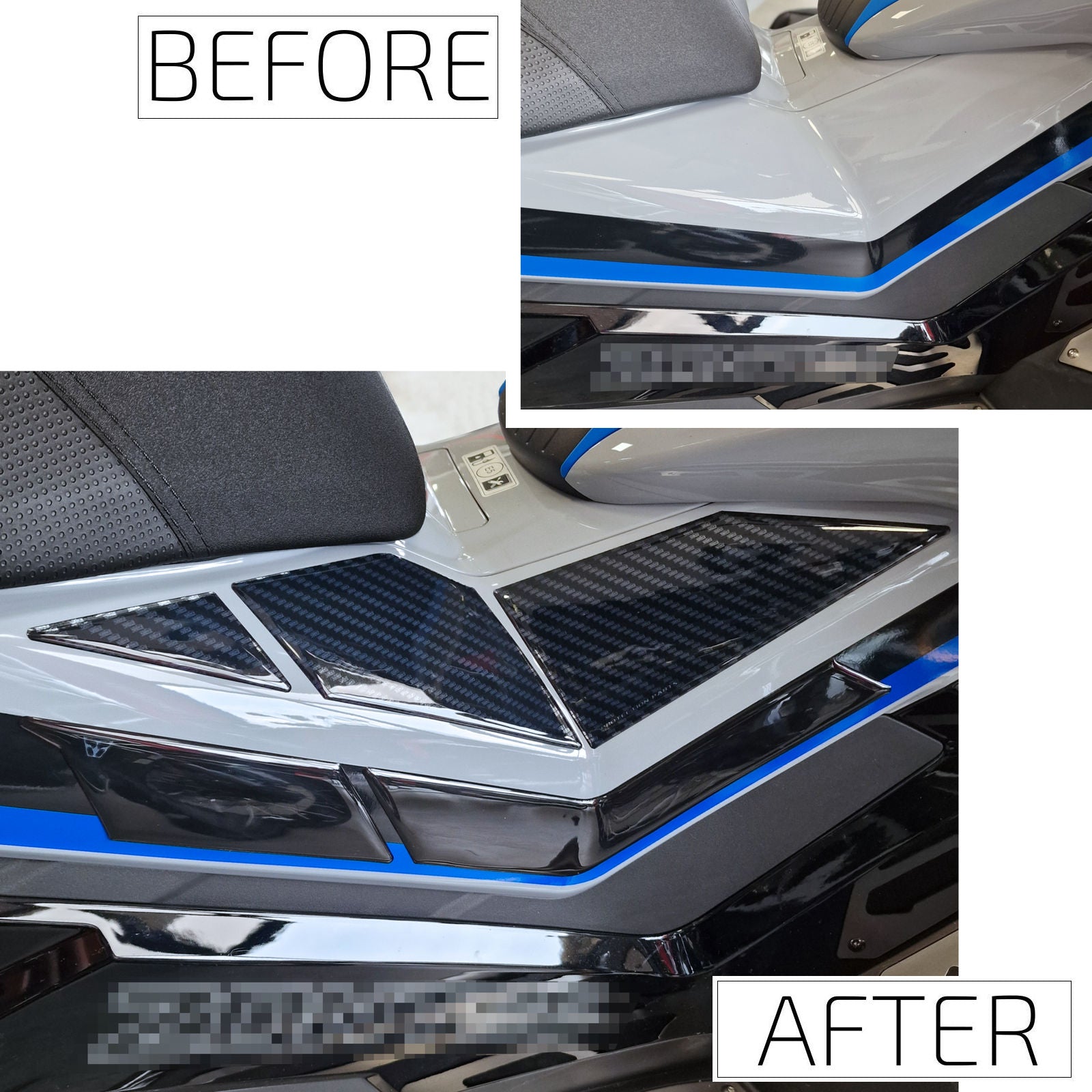 Resin Bike 3D Motorcycle Stickers - Footboard | Zontes ZT368T-G 2024>2026Β -Β Β Pyramid Motorcycle Accessories