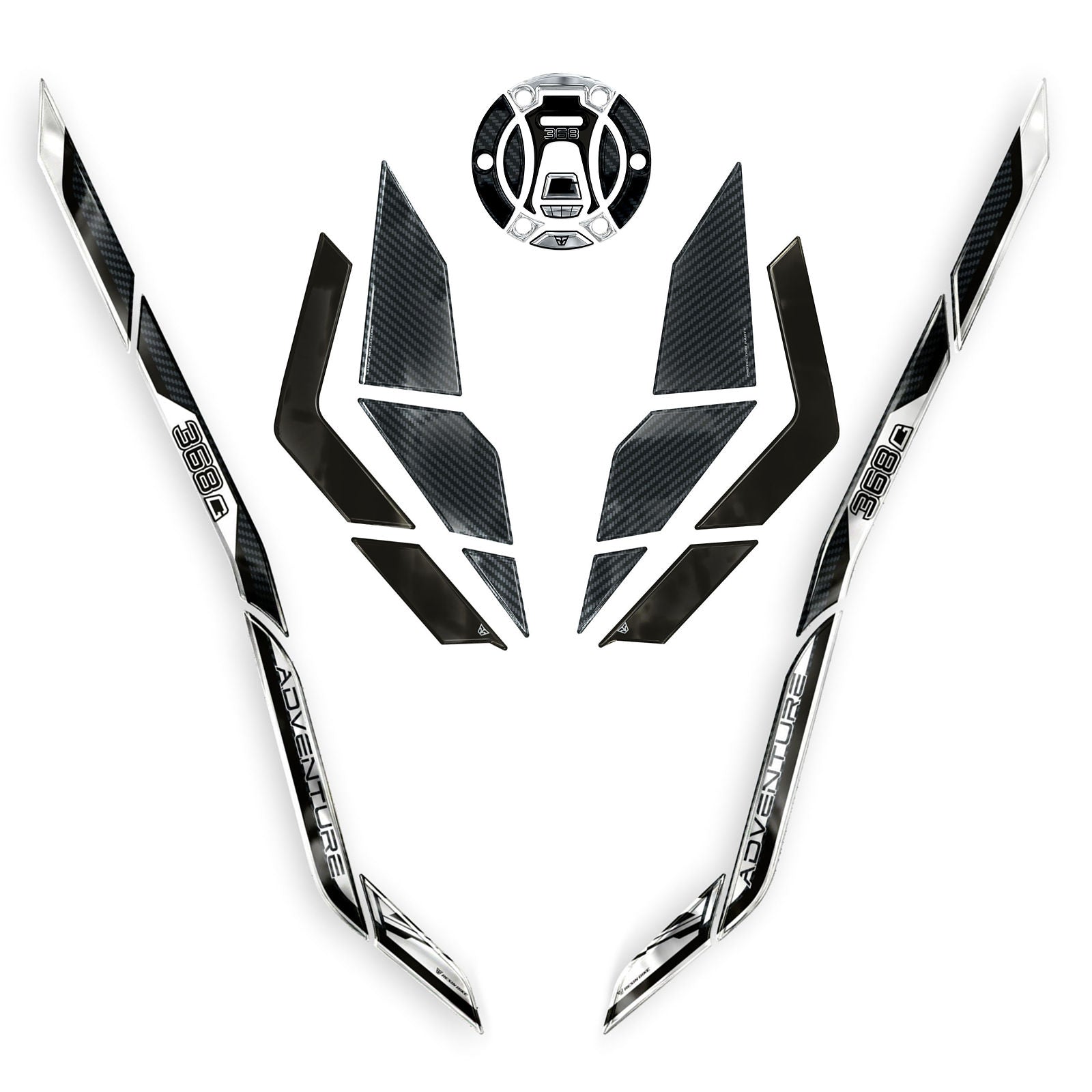 Resin Bike 3D Motorcycle Stickers - Basic Kit | Zontes ZT368T-G 2024>2026 - Pyramid Motorcycle Accessories
