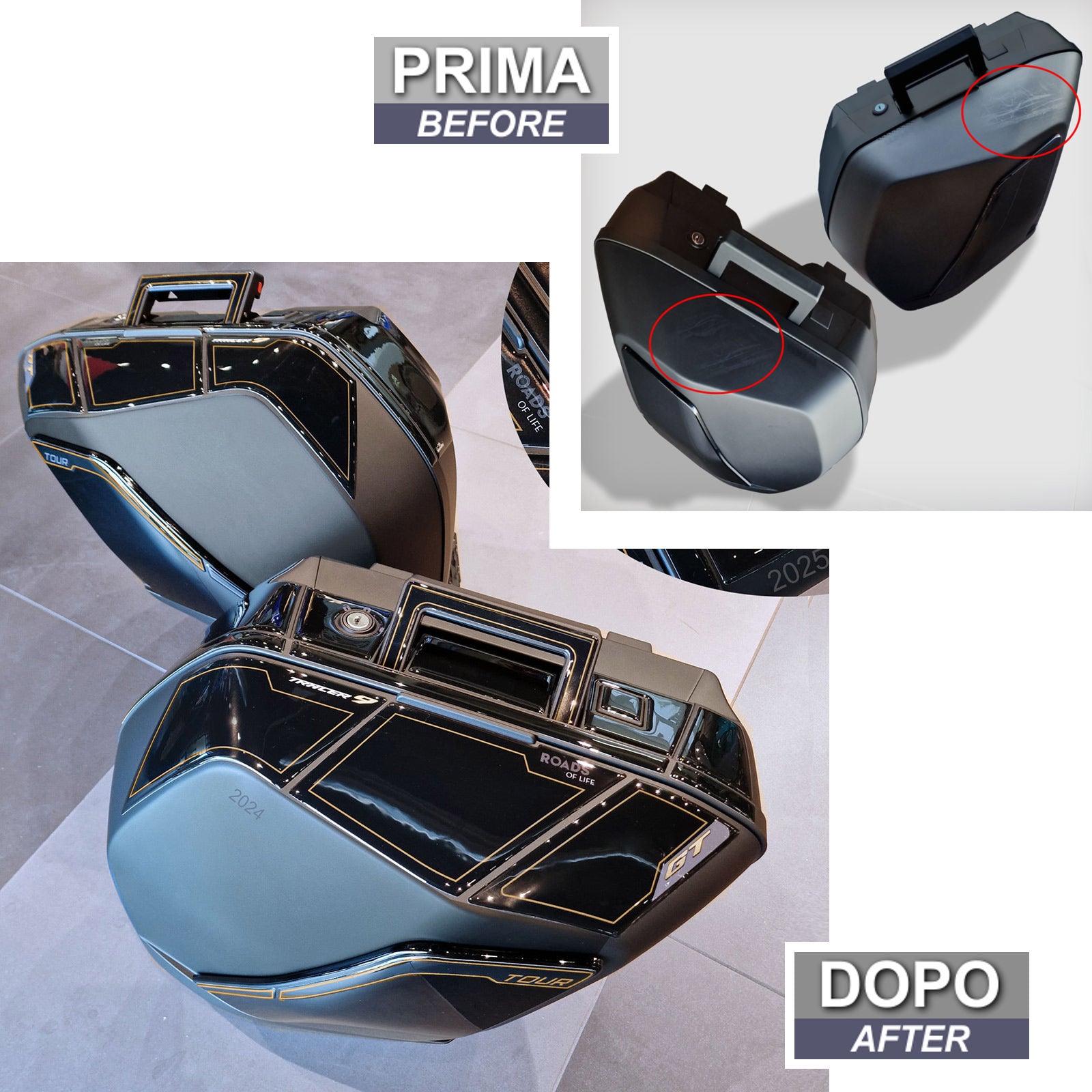 Resin Bike 3D Motorcycle Stickers - Panniers | Yamaha Tracer 9 / 9 GT / 9 GT+ 2021>2026 - Pyramid Motorcycle Accessories
