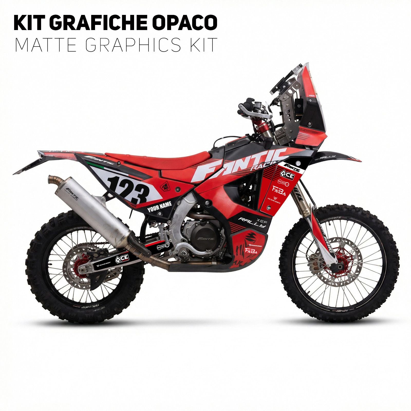 Resin Bike Crystal Motorcycle Protection Stickers - Full Kit| Fantic XEF 450 Rally 2023>2026 - Pyramid Motorcycle Accessories