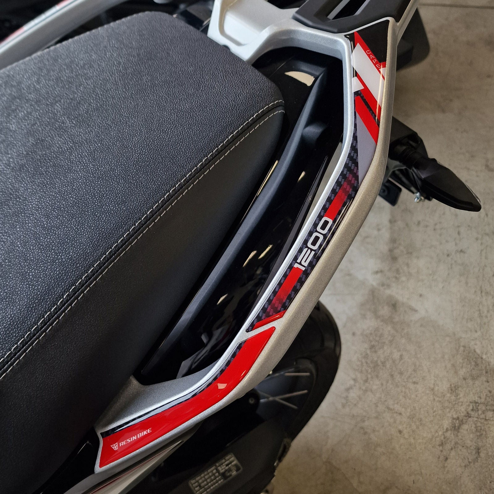 Resin Bike 3D Motorcycle Stickers - Passenger Handles | Moto Morini X-Cape 1200 2025>2026 - Pyramid Motorcycle Accessories