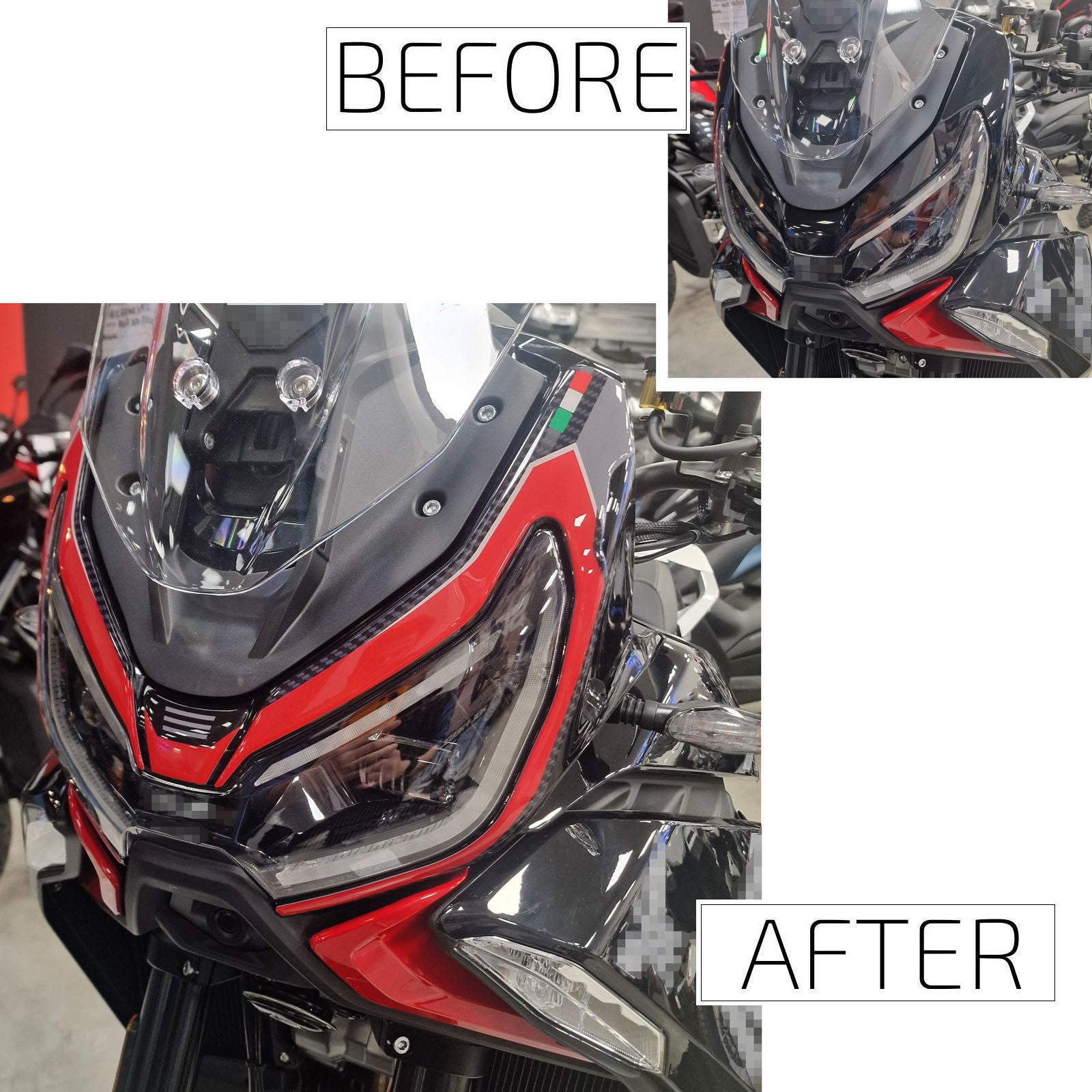 Resin Bike 3D Motorcycle Stickers - Headlight | Moto Morini X-Cape 1200 2025>2026 - Pyramid Motorcycle Accessories