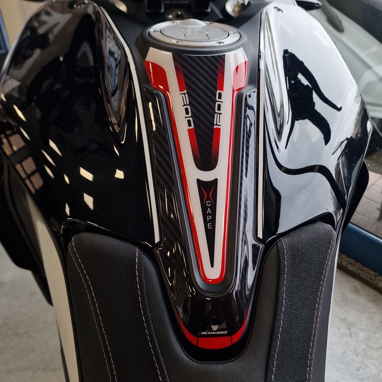 Resin Bike 3D Motorcycle Stickers - Tank Pad | Moto Morini X-Cape 1200 2025>2026 - Pyramid Motorcycle Accessories