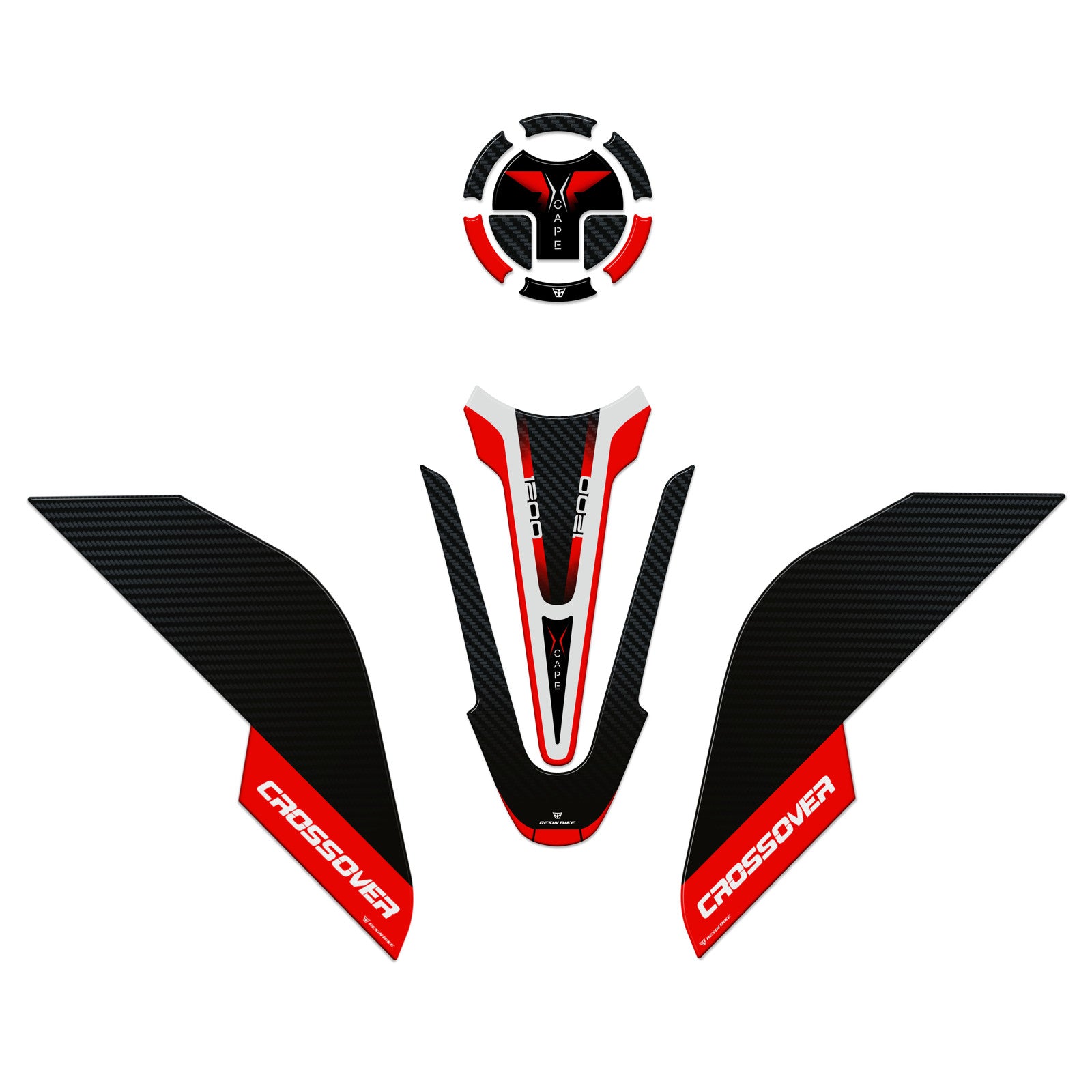 Resin Bike 3D Motorcycle Stickers - Basic Kit | Moto Morini X-Cape 1200 2025>2026 - Pyramid Motorcycle Accessories