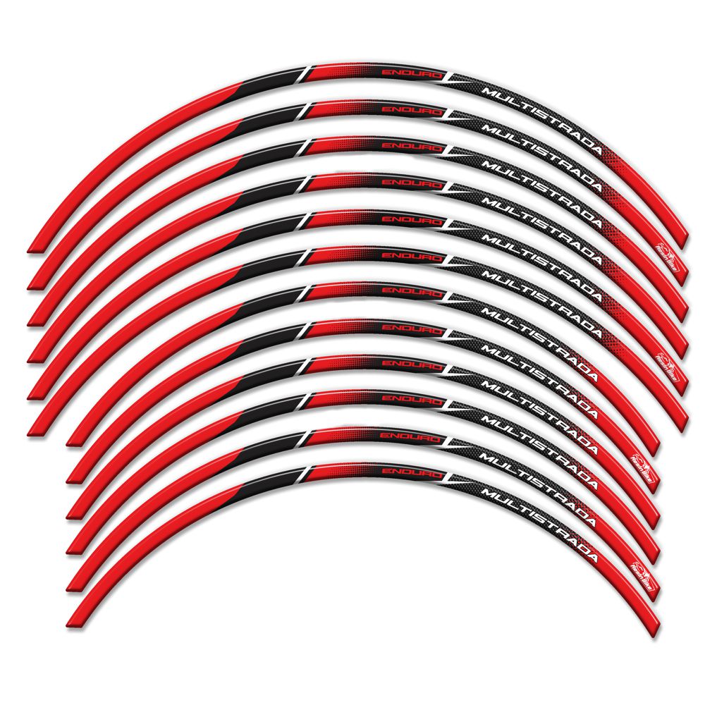 Resin Bike 3D Motorcycle Stickers - Wheels| Ducati Multistrada 1200 2010>2012 - Pyramid Motorcycle Accessories