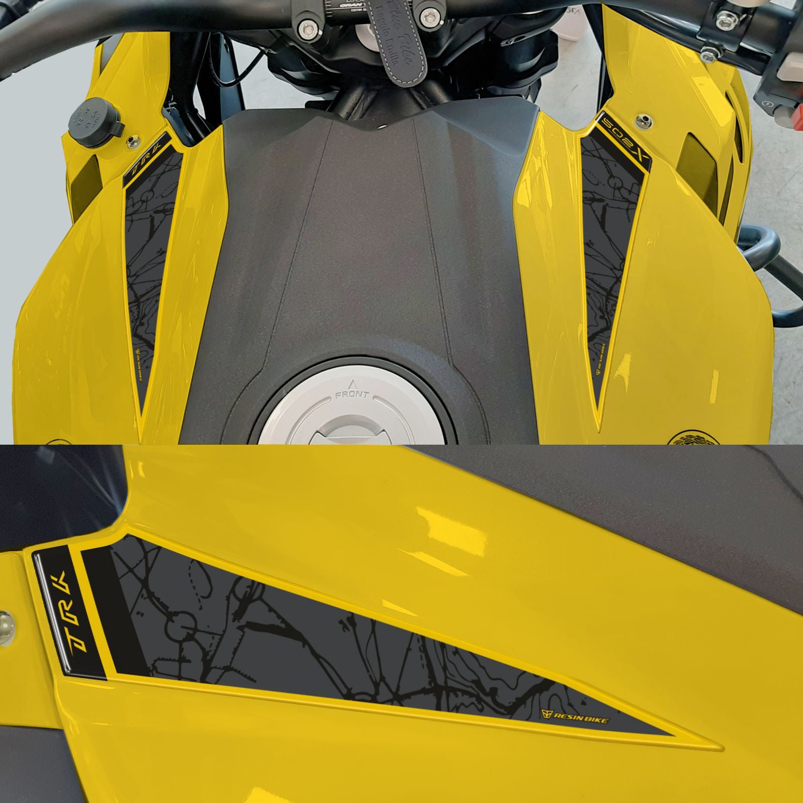 Resin Bike 3D Motorcycle Stickers - Tank Sides | Benelli TRK 502 X 2021>2026 RB-1000812300007 - Pyramid Motorcycle Accessories