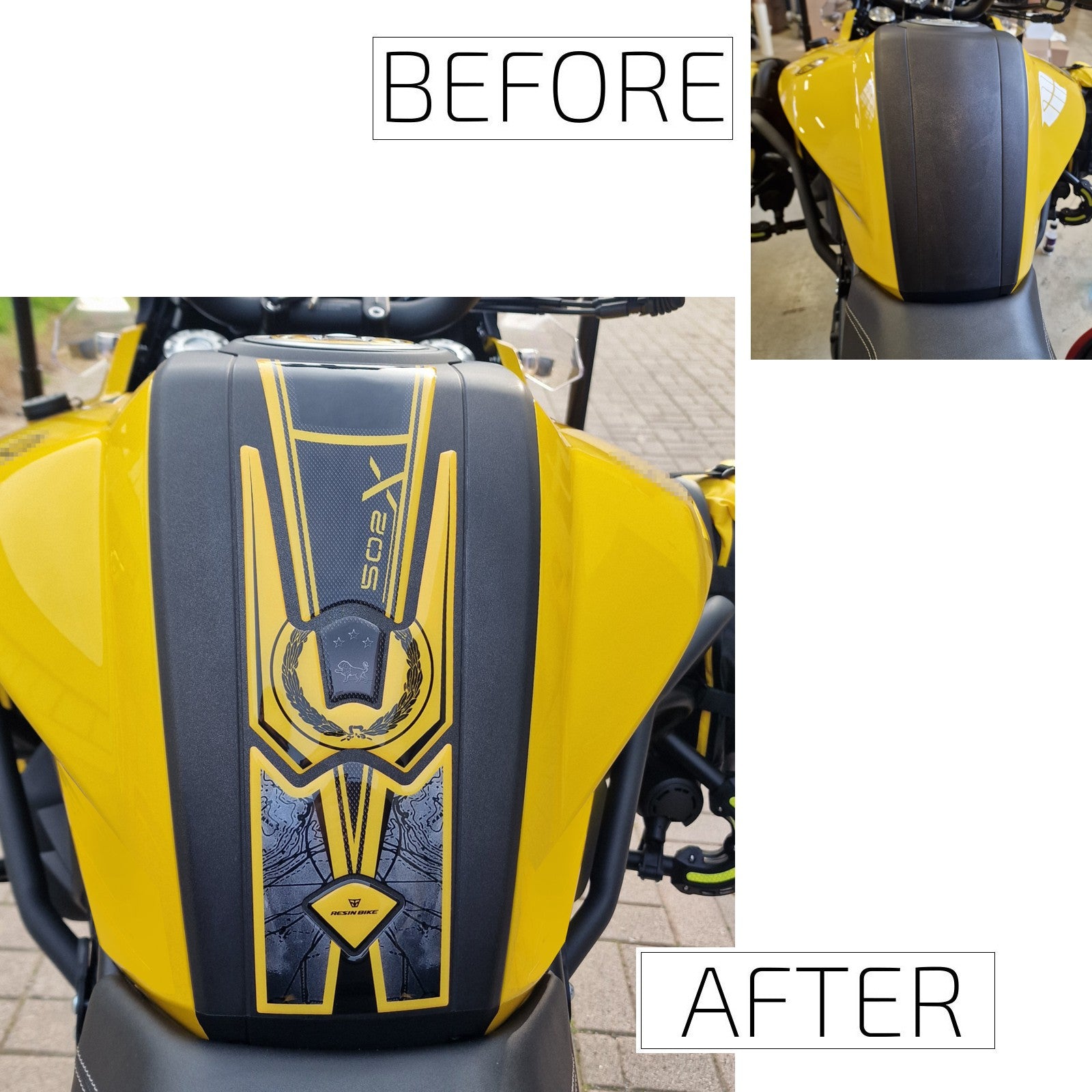 Resin Bike 3D Motorcycle Stickers - Basic Kit | Benelli TRK 502 X 2021>2026 - Pyramid Motorcycle Accessories