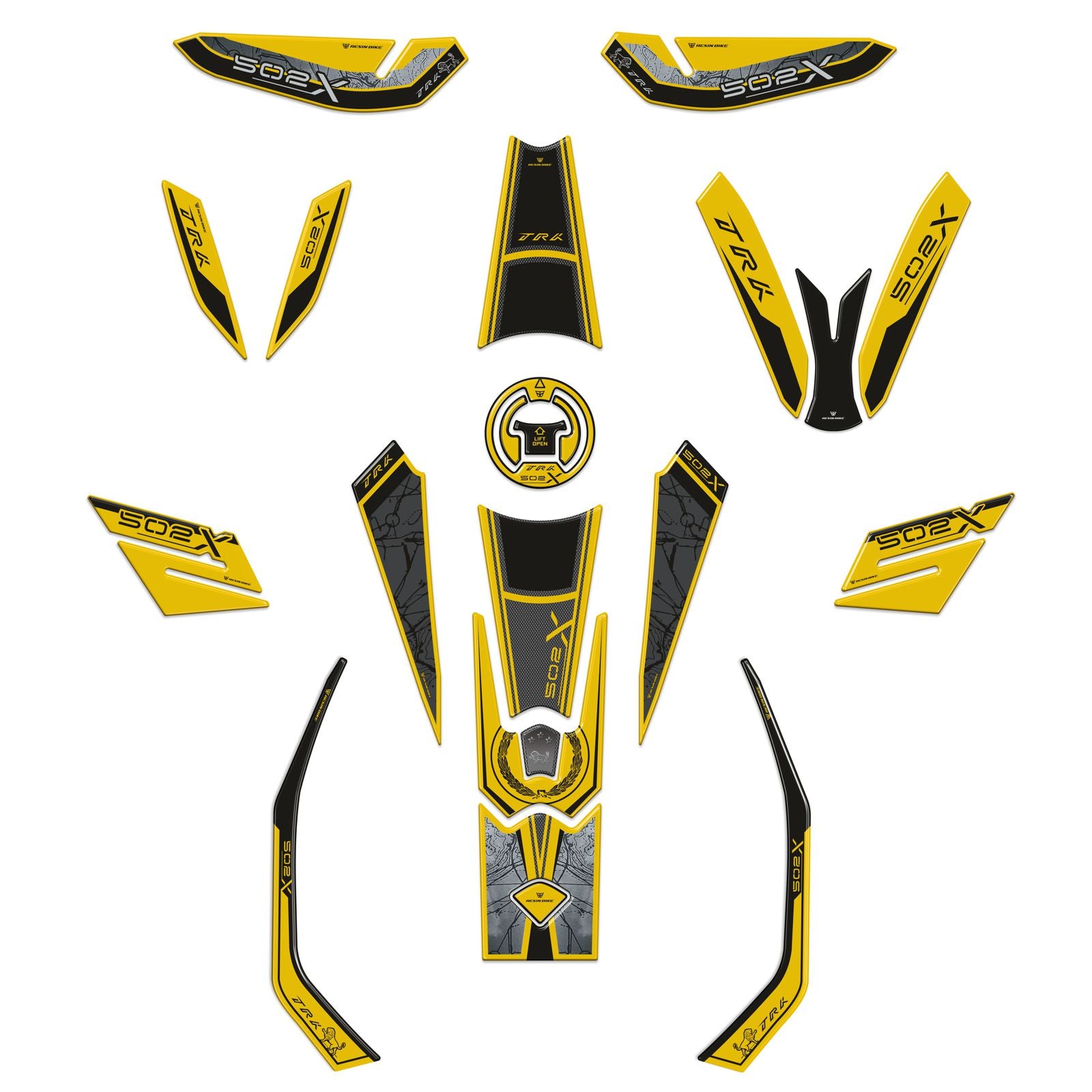 Resin Bike 3D Motorcycle Stickers - Fuel Cap | Benelli TRK 502 X 2021>2026 - Pyramid Motorcycle Accessories