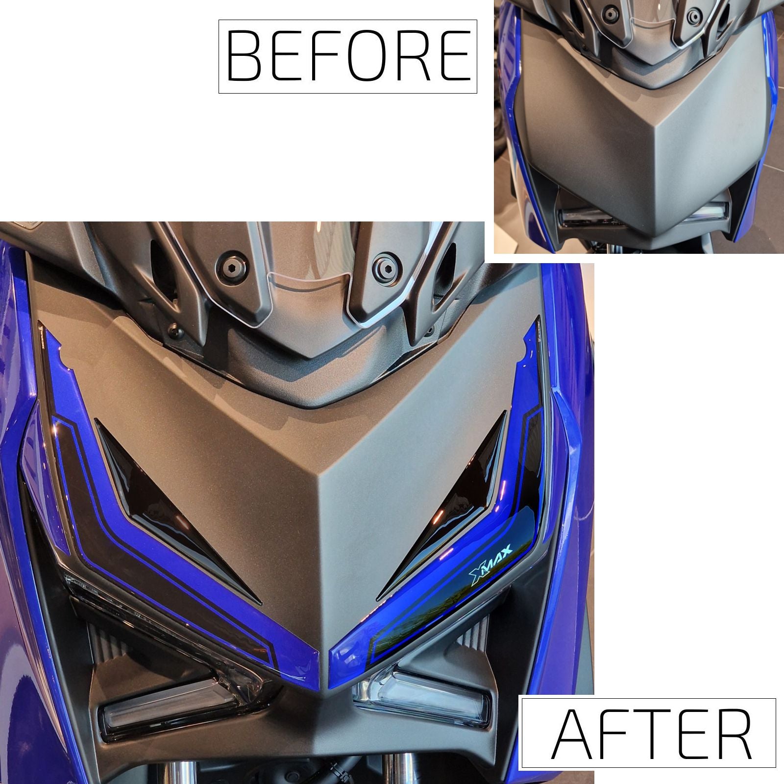 Resin Bike 3D Sticker Compatible Front Headlight Fairing | Yamaha Xmax 300/125 2021>2026