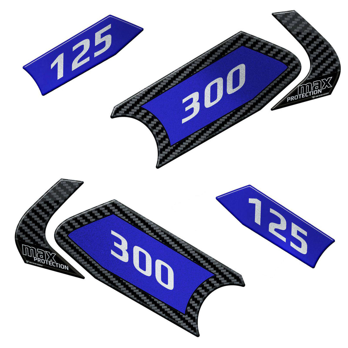 Resin Bike 3D Stickers Compatible Side Edge Protectors | Yamaha Xmax 300/125 2021>2026