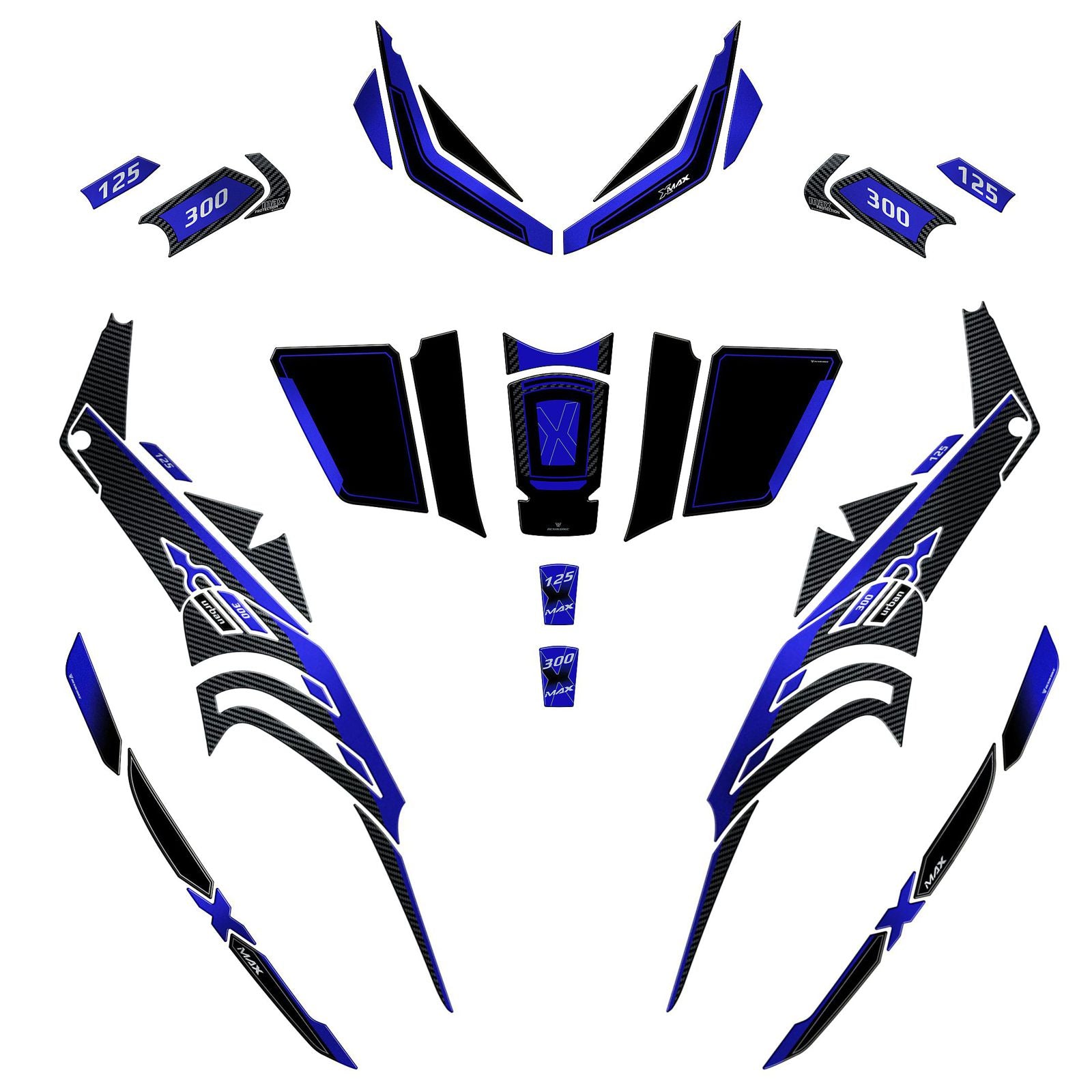 Resin Bike Kit Tank Full Stickers 3D Compatible | Yamaha Xmax 300/125 2021>2026