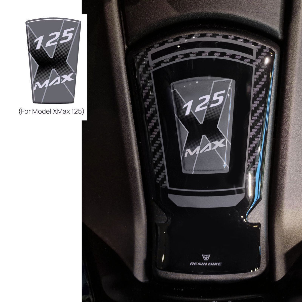 Resin Bike Motorcycle Stickers 3D Compatible with Tank Cover | Yamaha Xmax 300/125 2021>2026